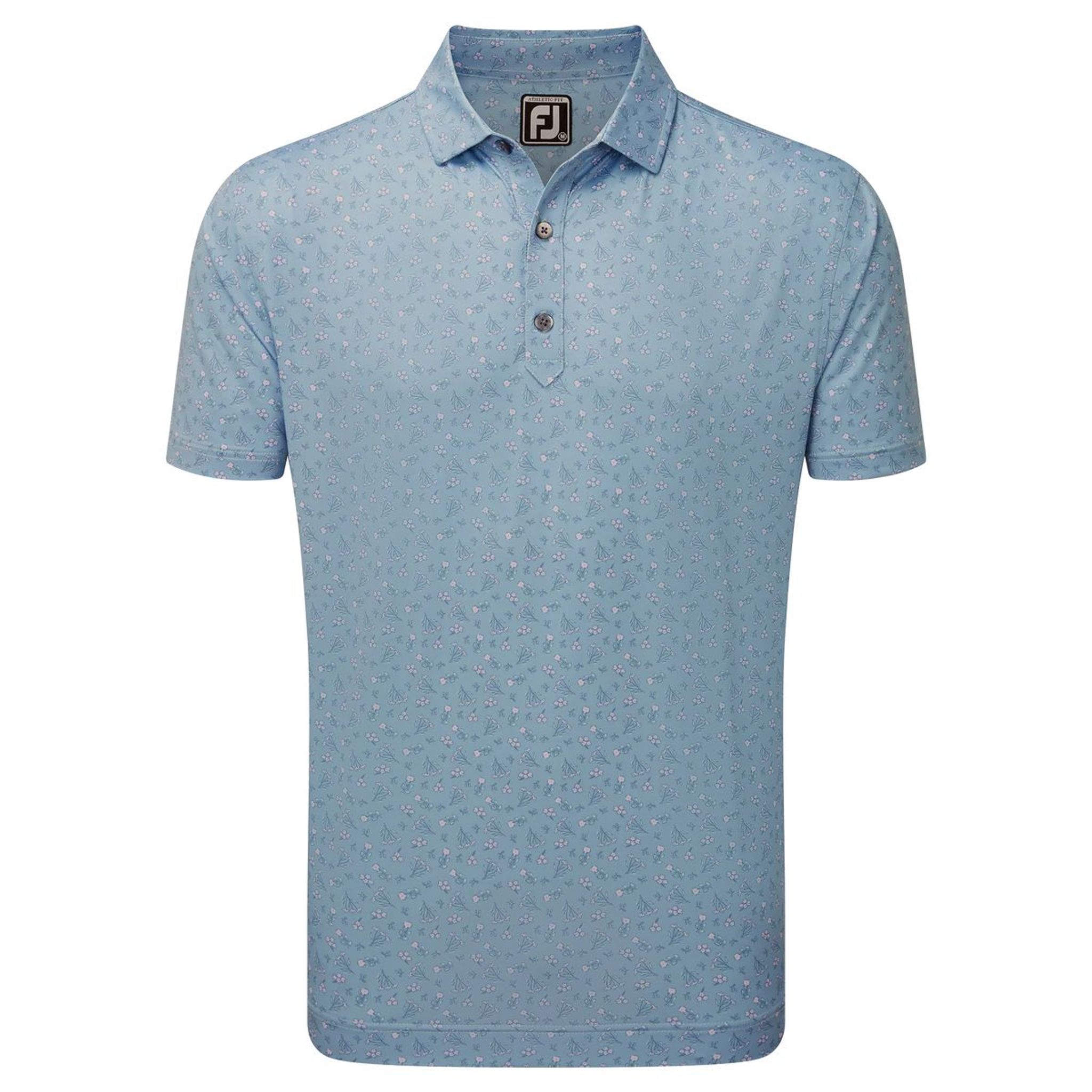 Polo da golf Footjoy Mini Floral Filo di Scozia da uomo