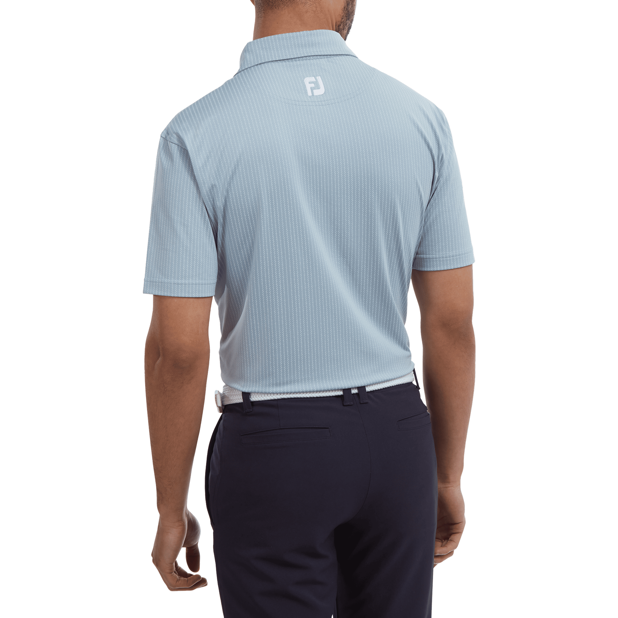 Footjoy Polo Zig-Zag Print Lisle Dove Herren