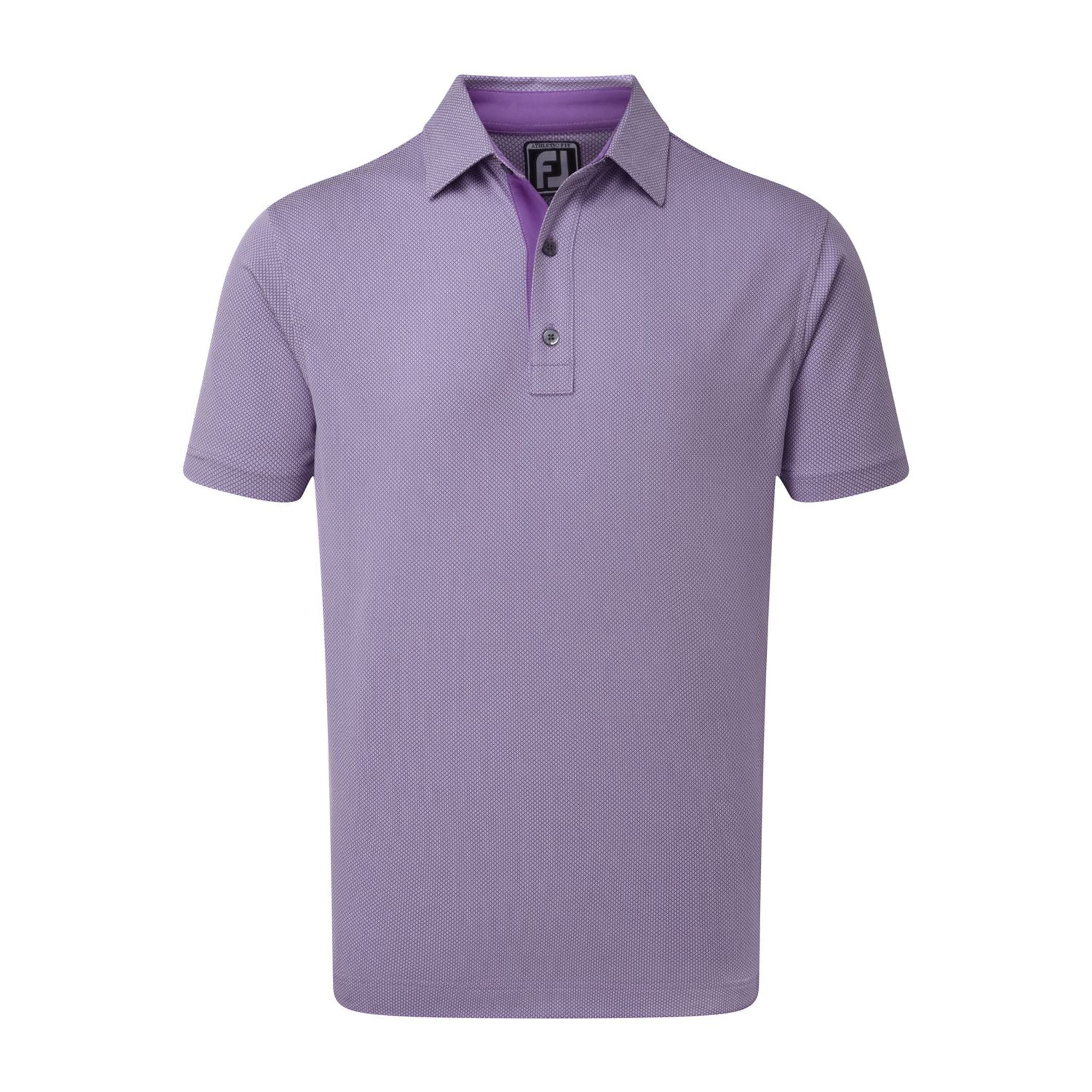 Footjoy M Four Dot Jaquard SS Polo Viola/Bianco Uomo