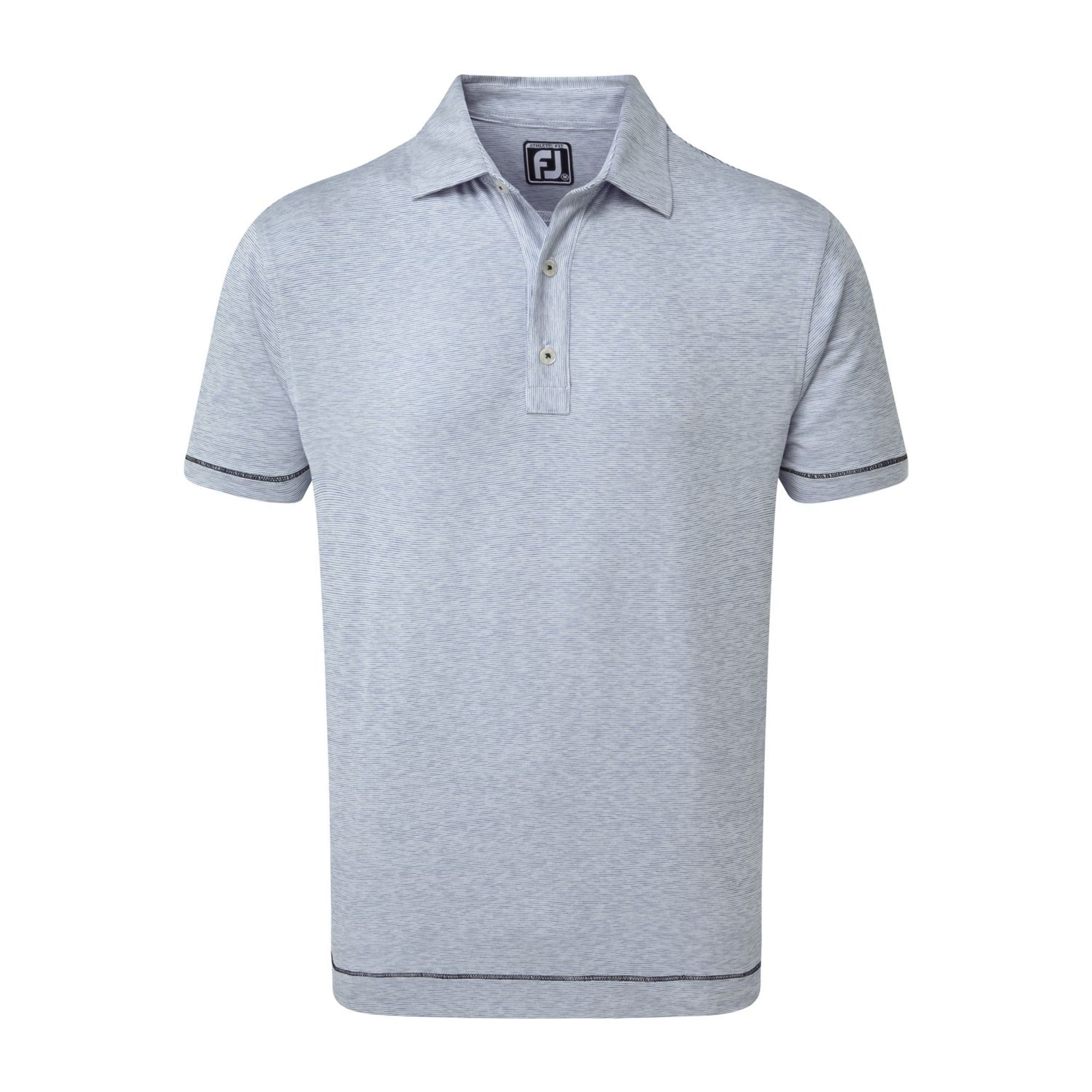 Footjoy M Lisle Spacedye SS Polo Uomo Blu/Bianco