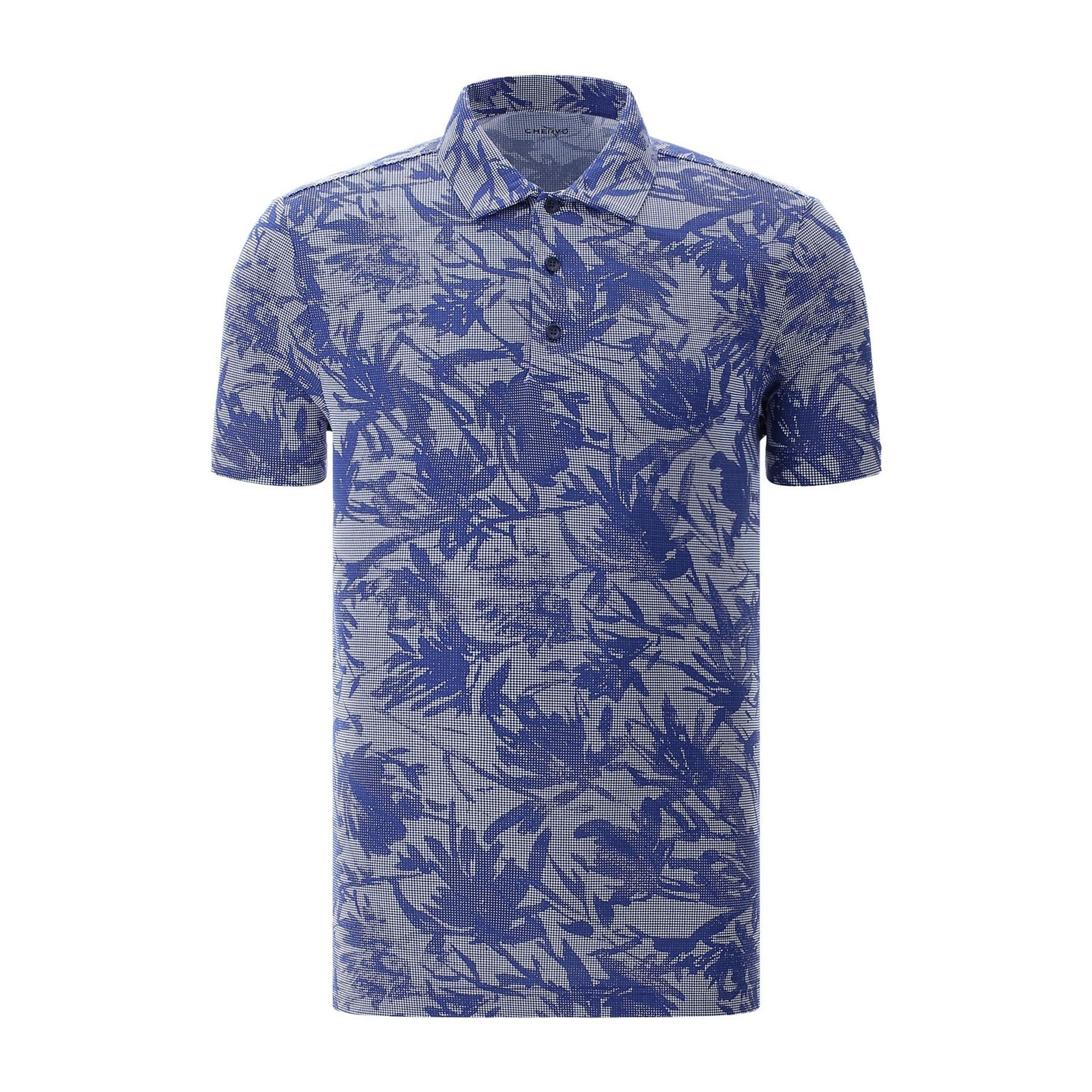 Chervo M Ambrosio SS Polo Blu/Fiore Uomo