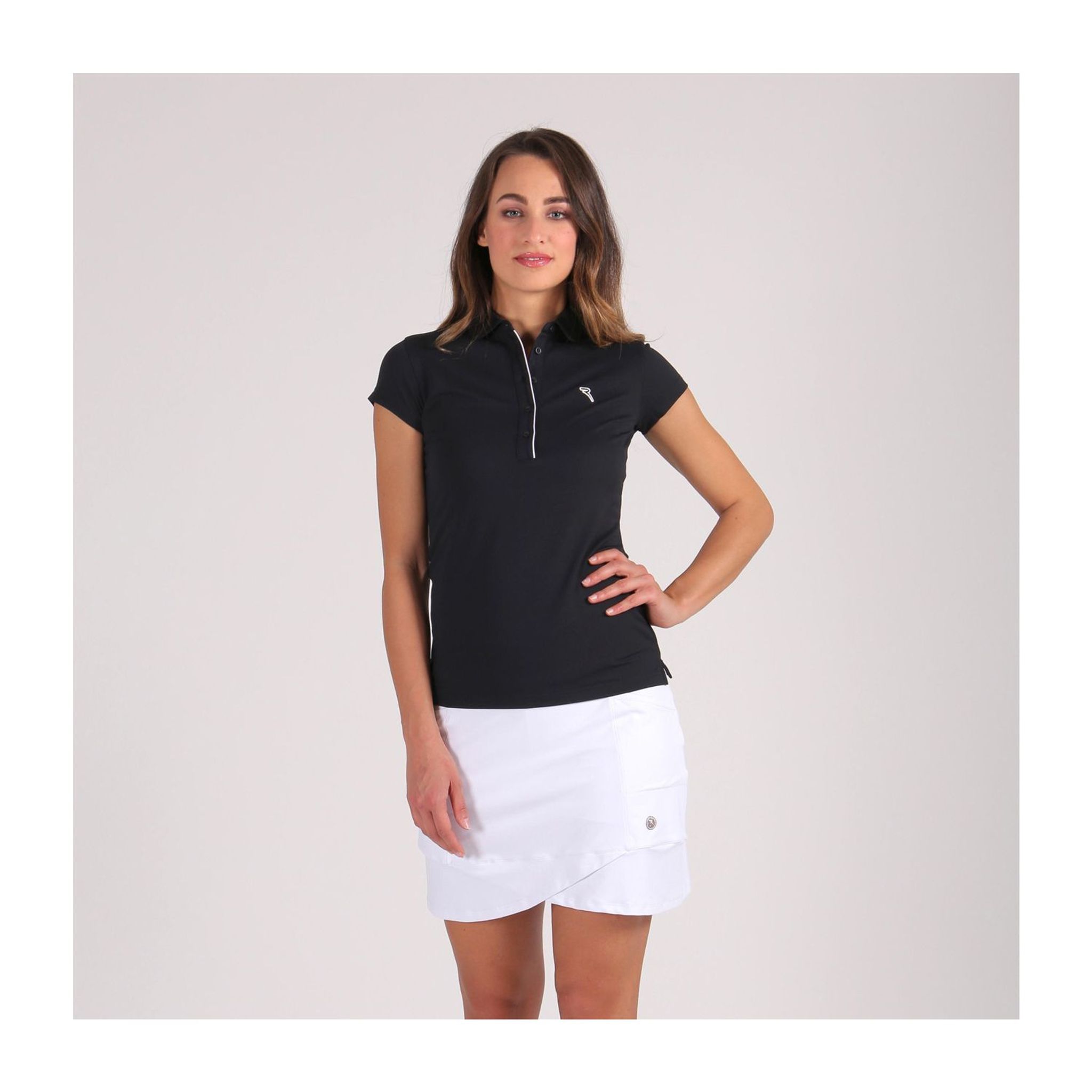 Chervo W Monkey SS Polo Nero Donna