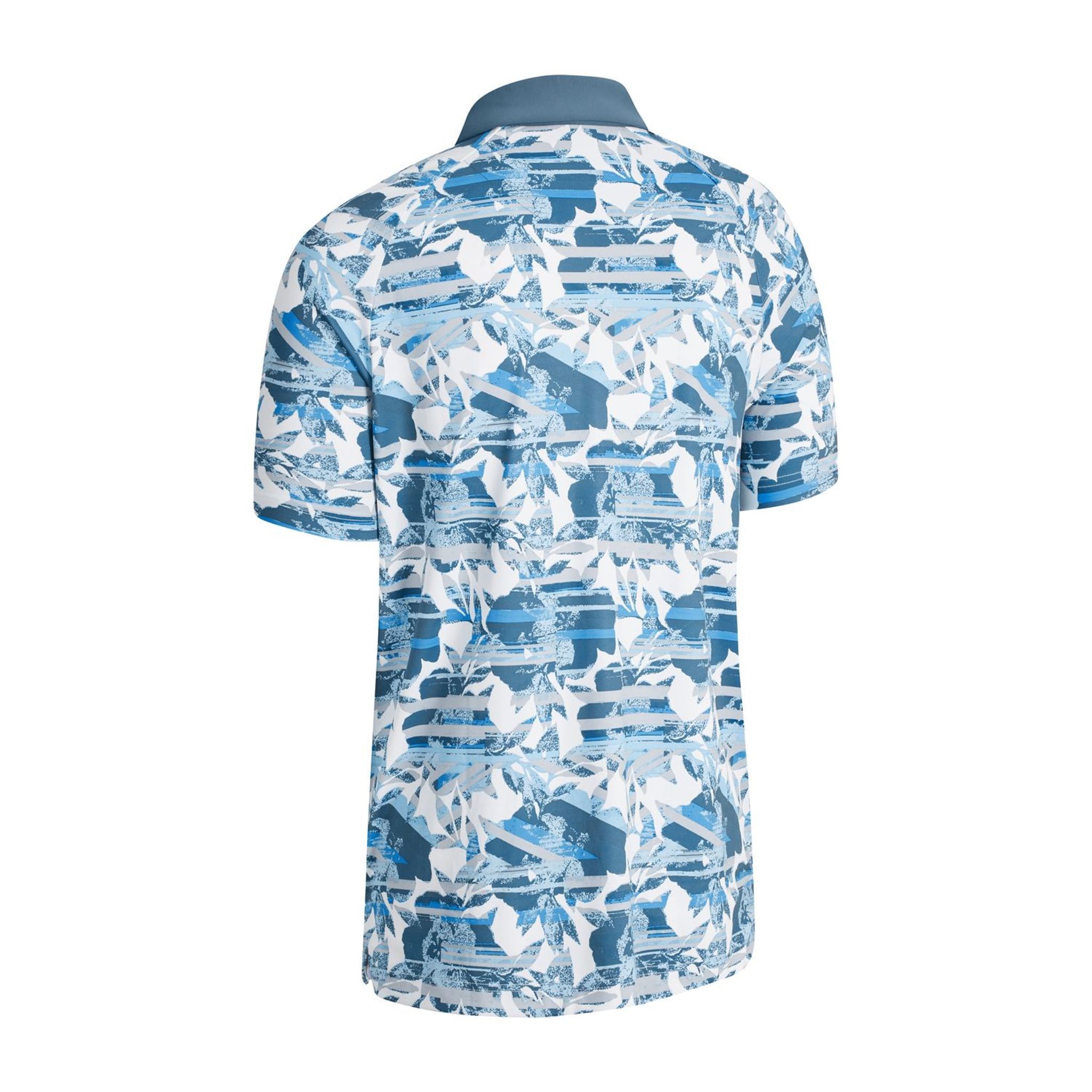 Callaway M Structured Printed Floral SS Polo Uomo Bianco Brillante