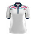 Polo Callaway W Brushstroke Print SS Brilliant White da donna