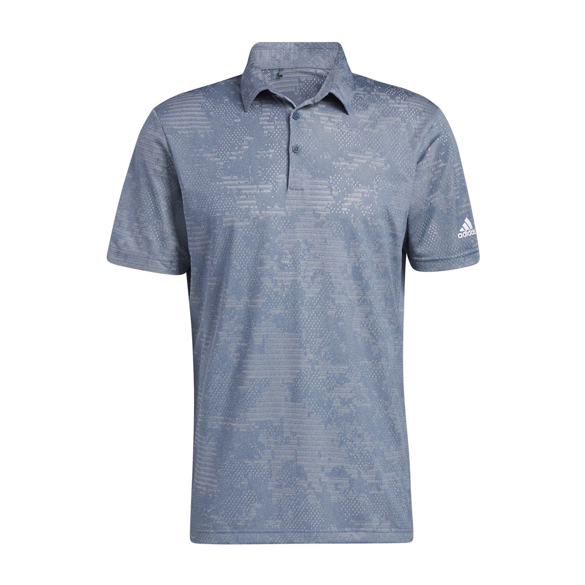 Polo Adidas Camo SS blu navy/grigio da uomo