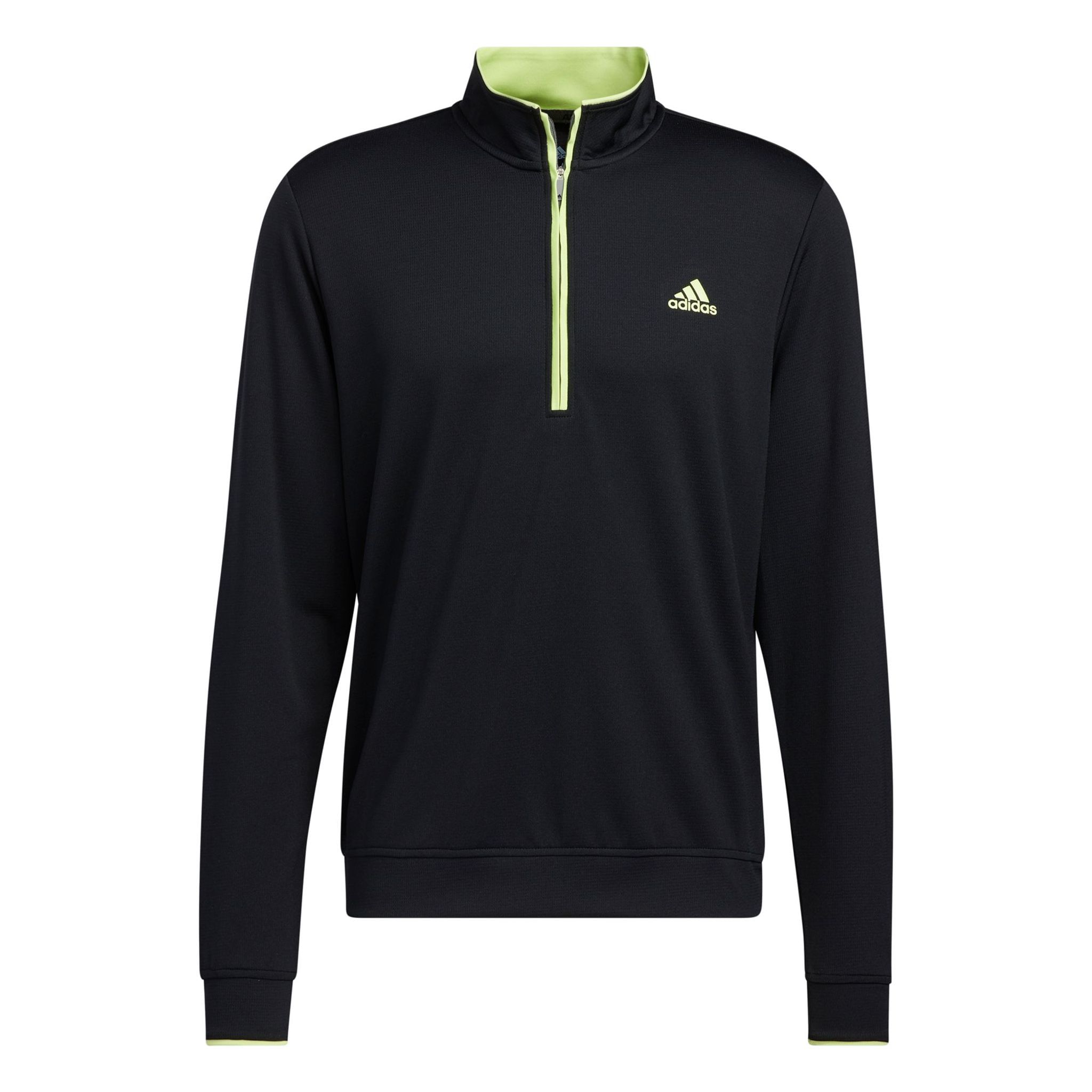 Adidas M Quarter Zip Pullover UPF Schwarz/Pulse Lime Herren