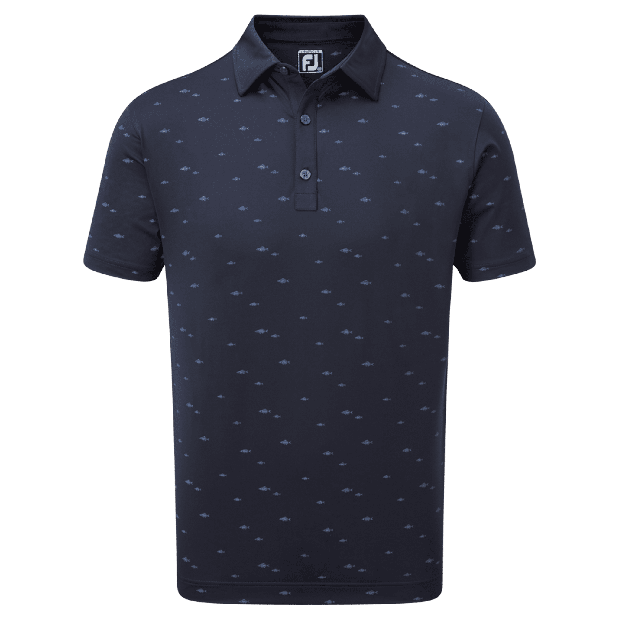 Polo da uomo Footjoy School of Fish Print Lisle