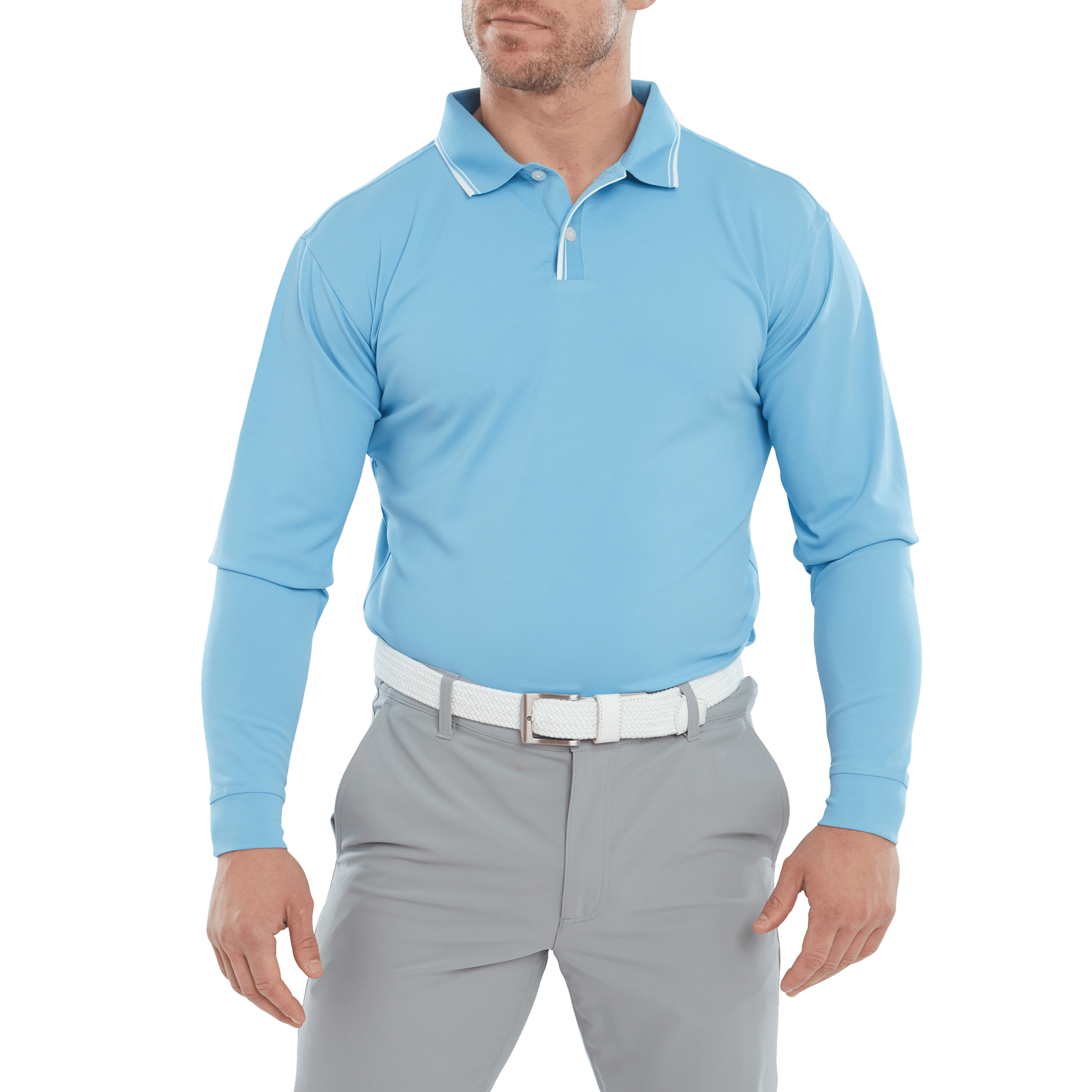 Polo da uomo a maniche lunghe con protezione solare leggera Footjoy