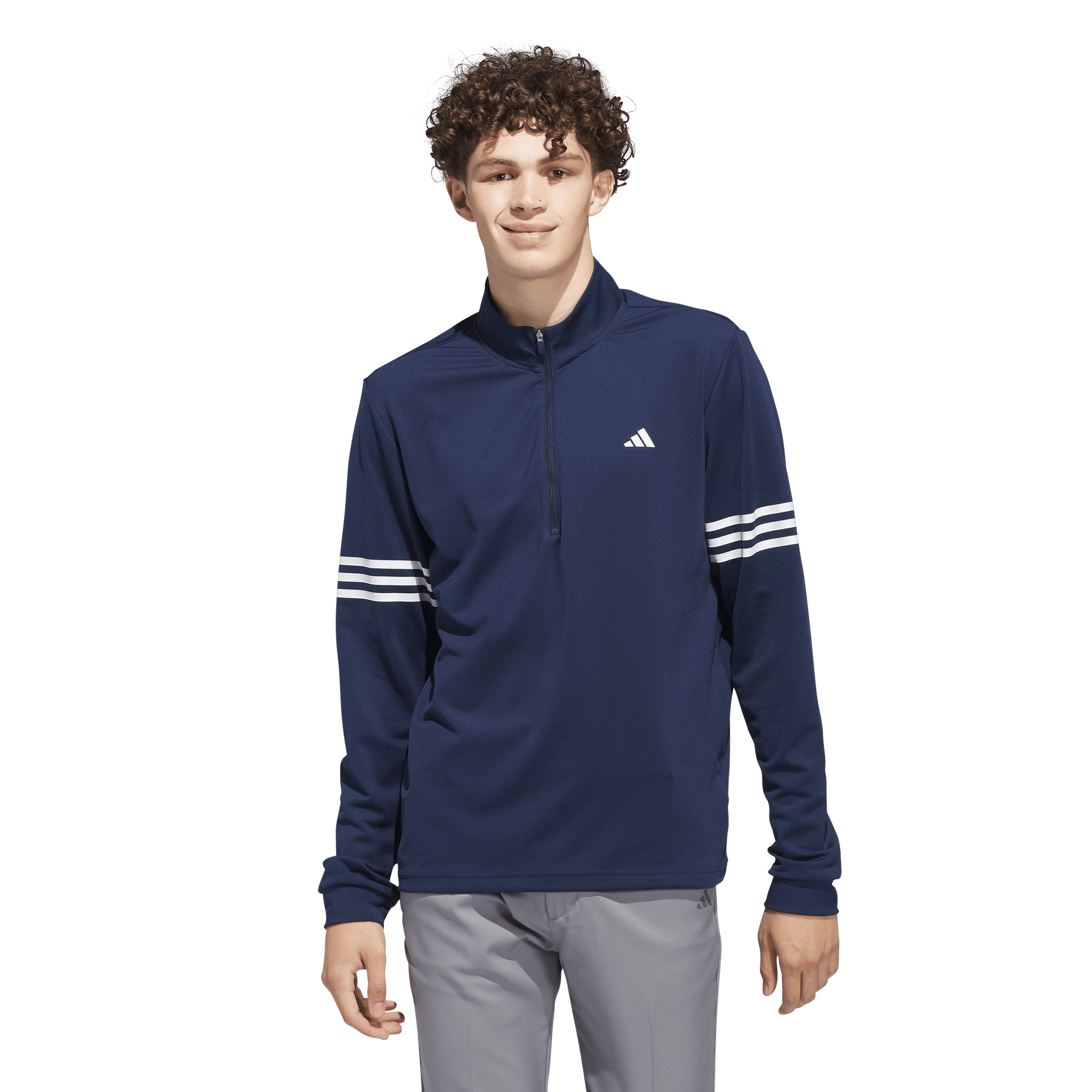 Felpa con zip a un quarto Adidas Core da uomo