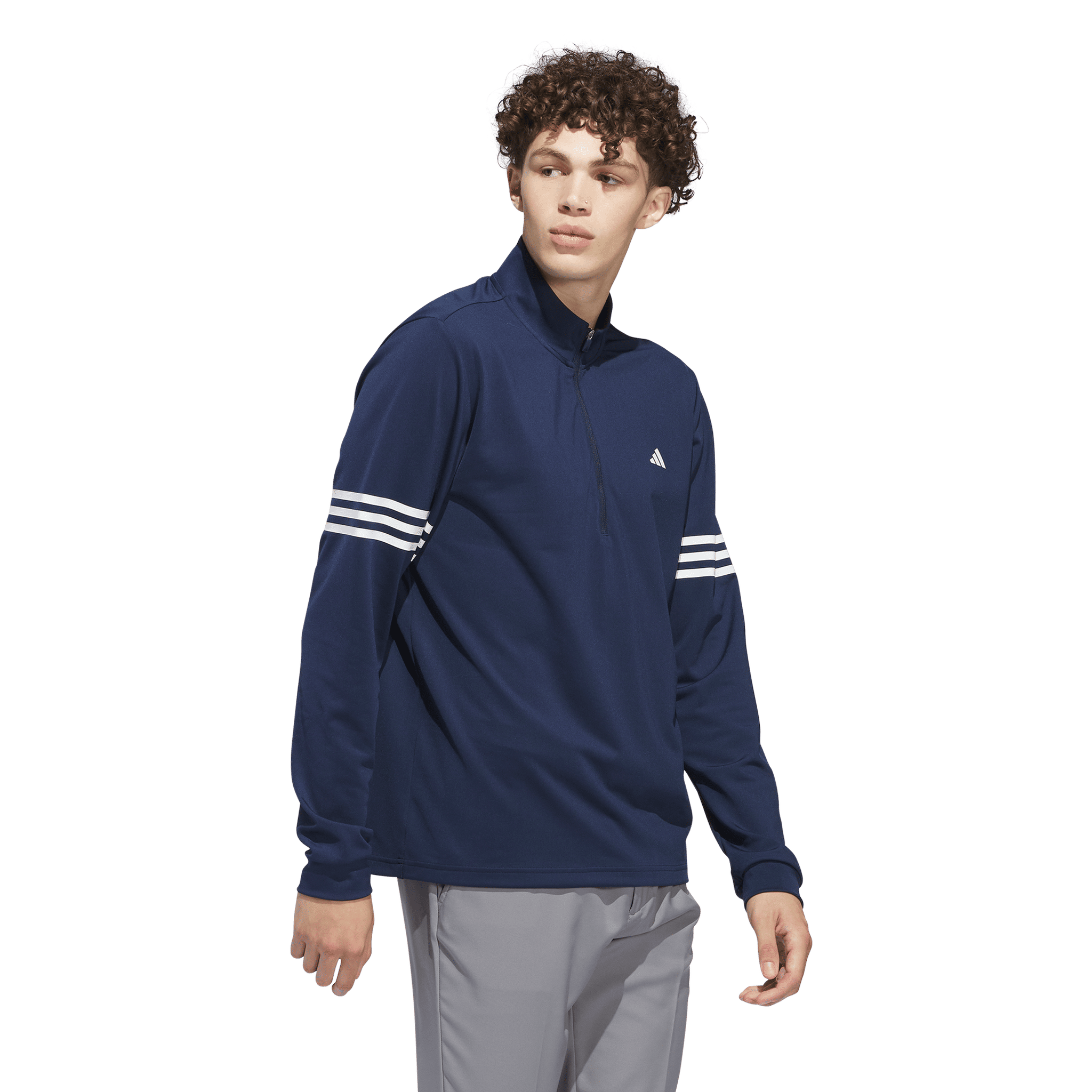 Felpa con zip a un quarto Adidas Core da uomo