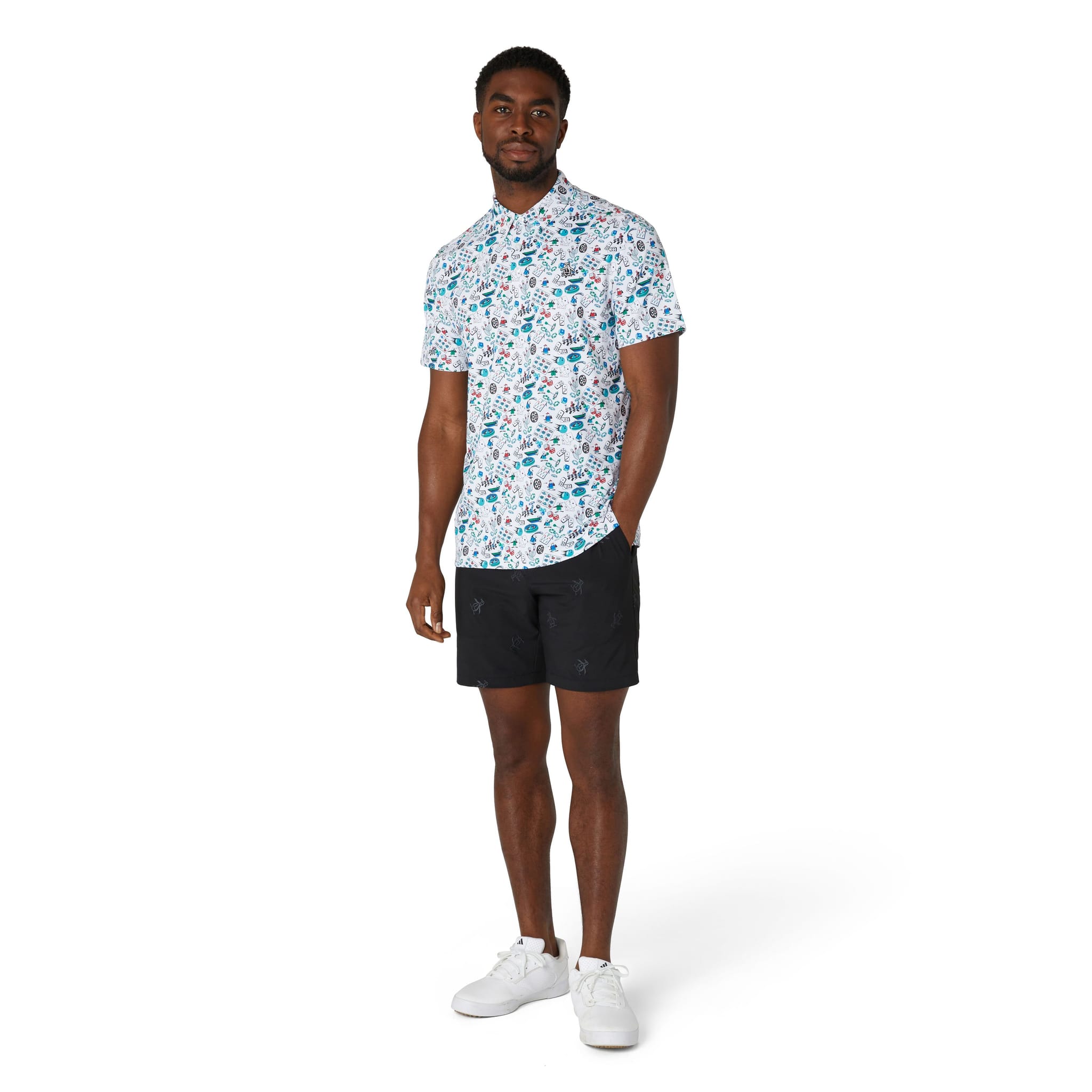 Polo originale Penguin Roadmap All-Over Novelty da uomo