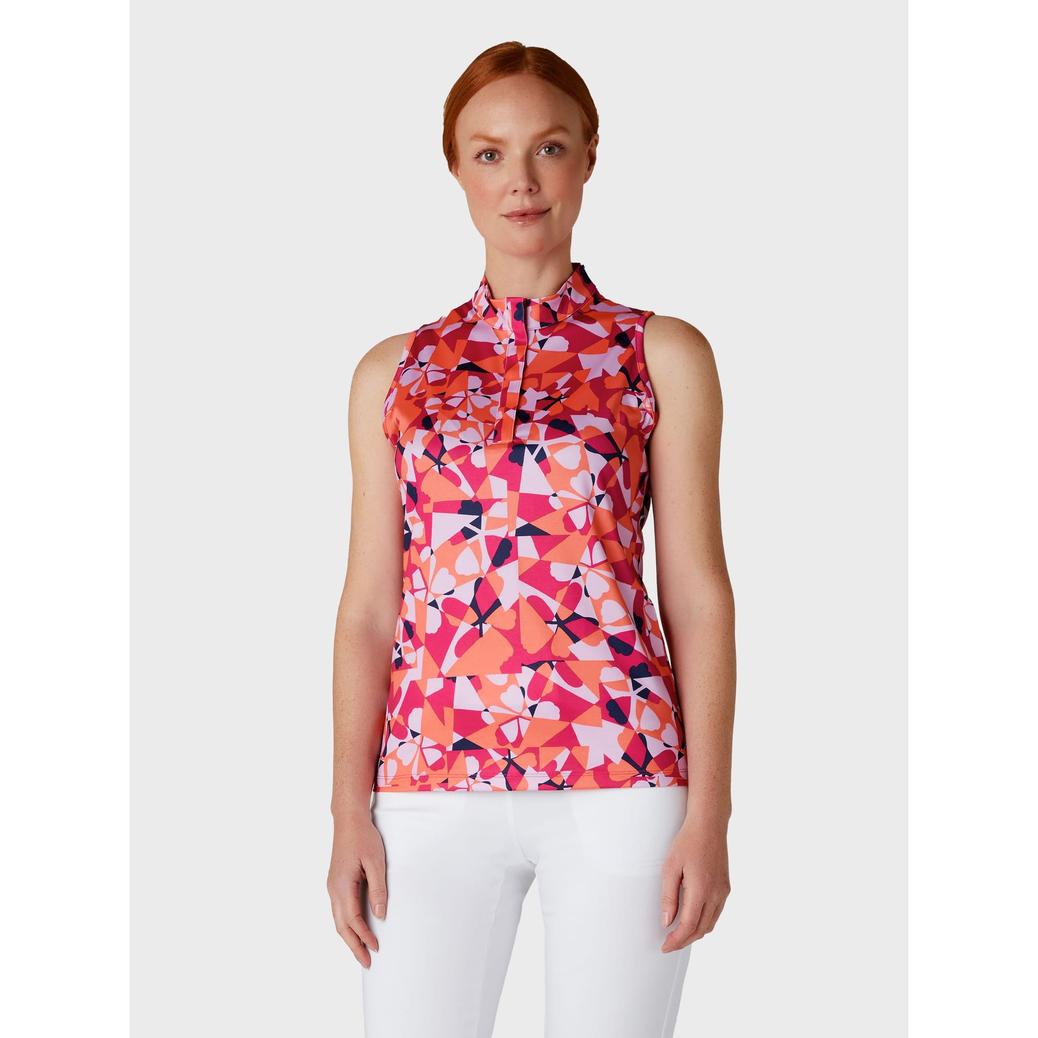 Camicia senza maniche Callaway Geometric Floral da donna