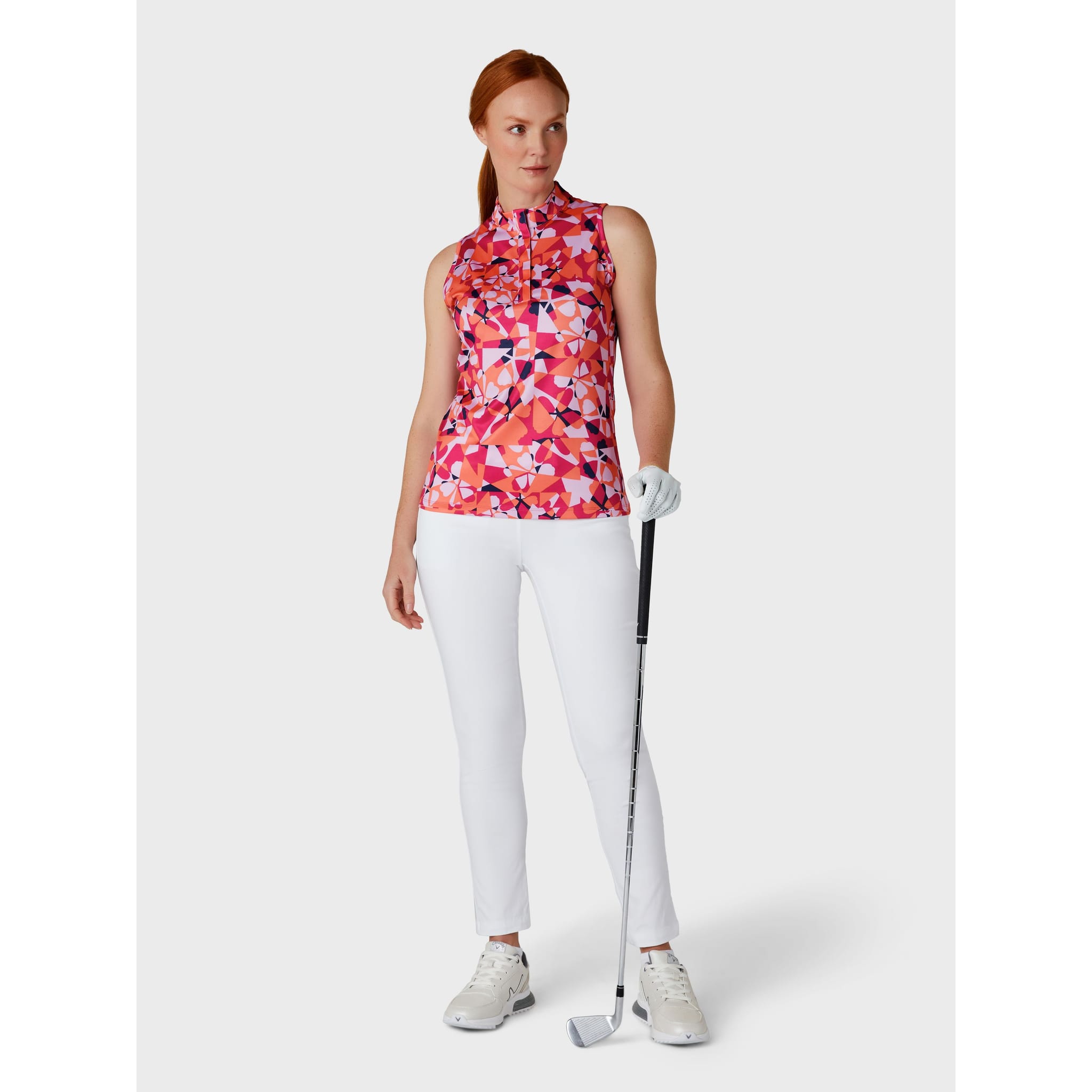 Callaway Geometric Floral Sleeveless Shirt Damen