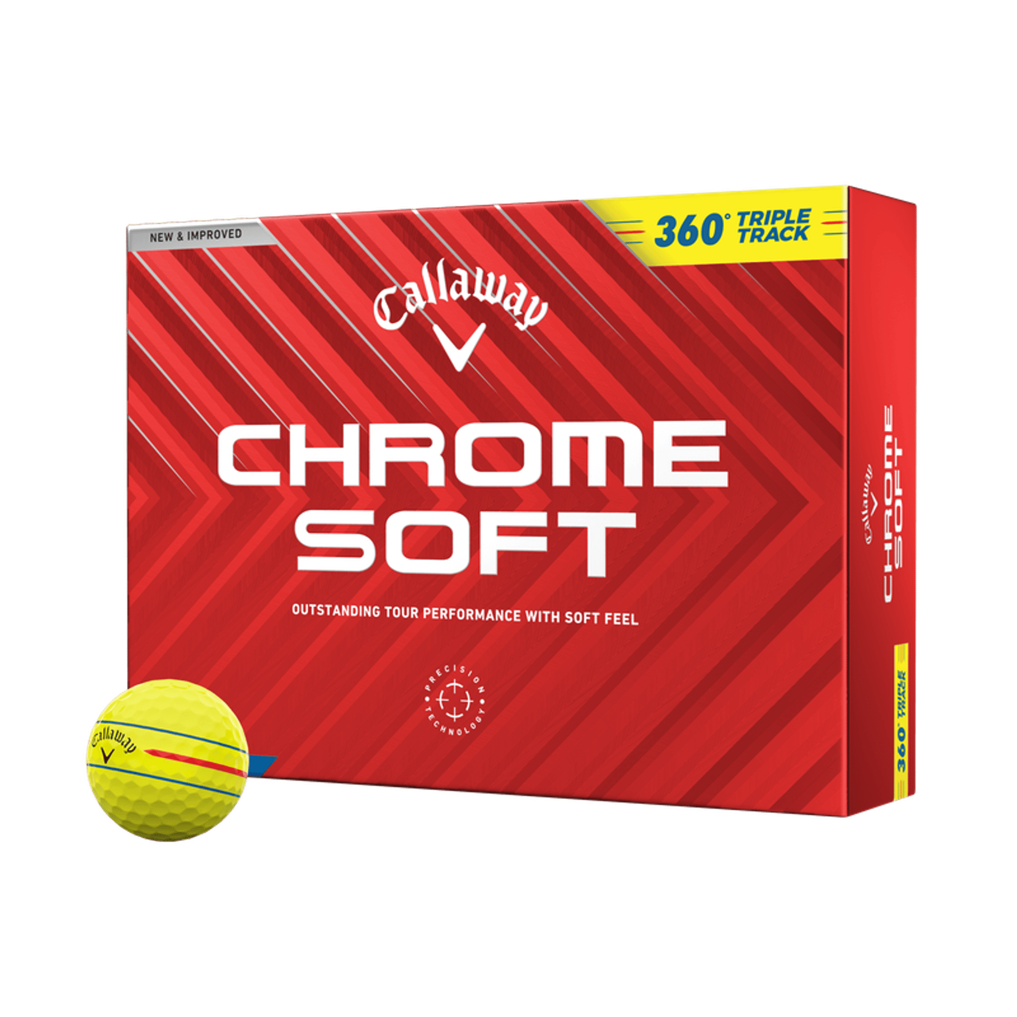 Palline da golf Callaway Chrome Soft 360 a tripla traccia (2024)