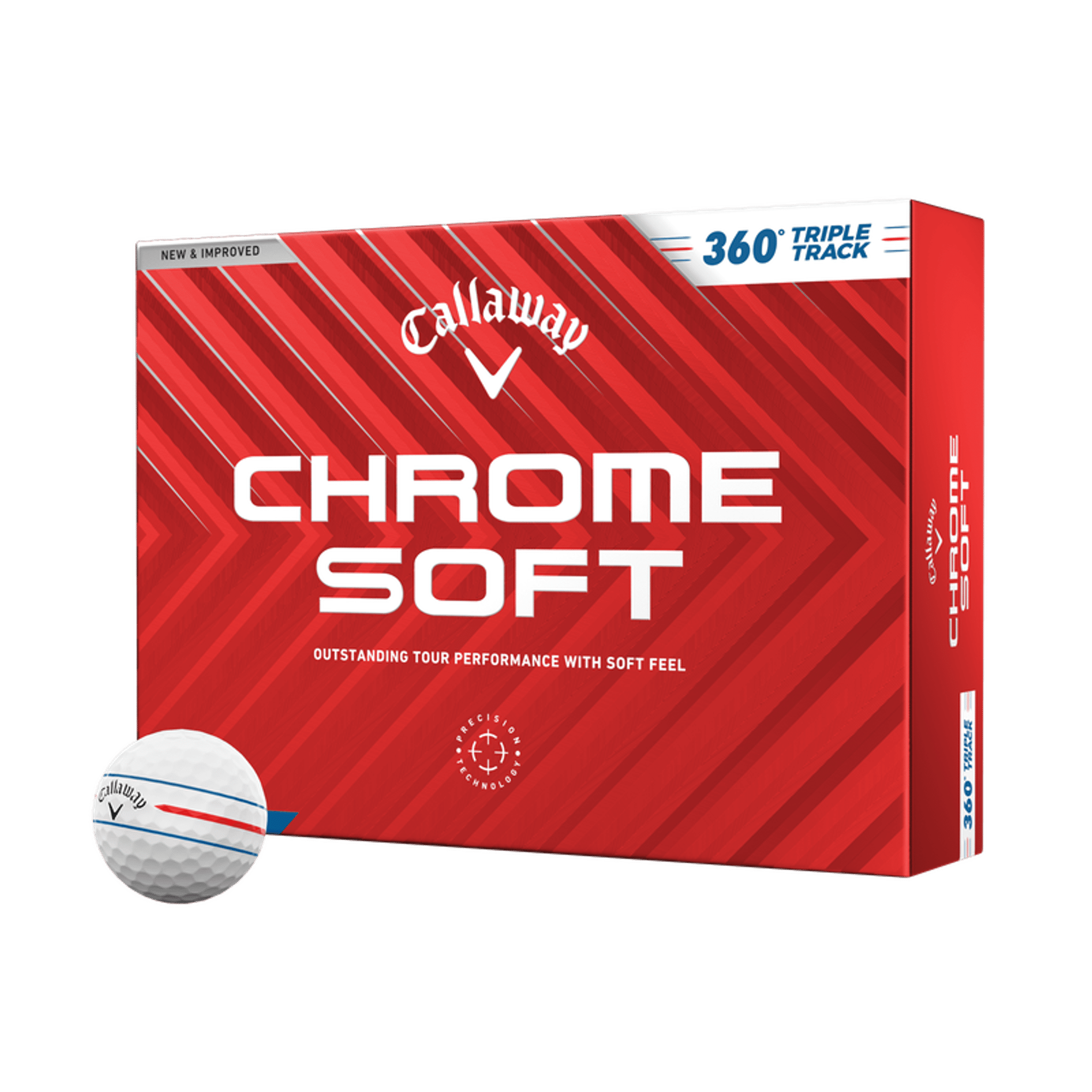 Palline da golf Callaway Chrome Soft 360 a tripla traccia (2024)