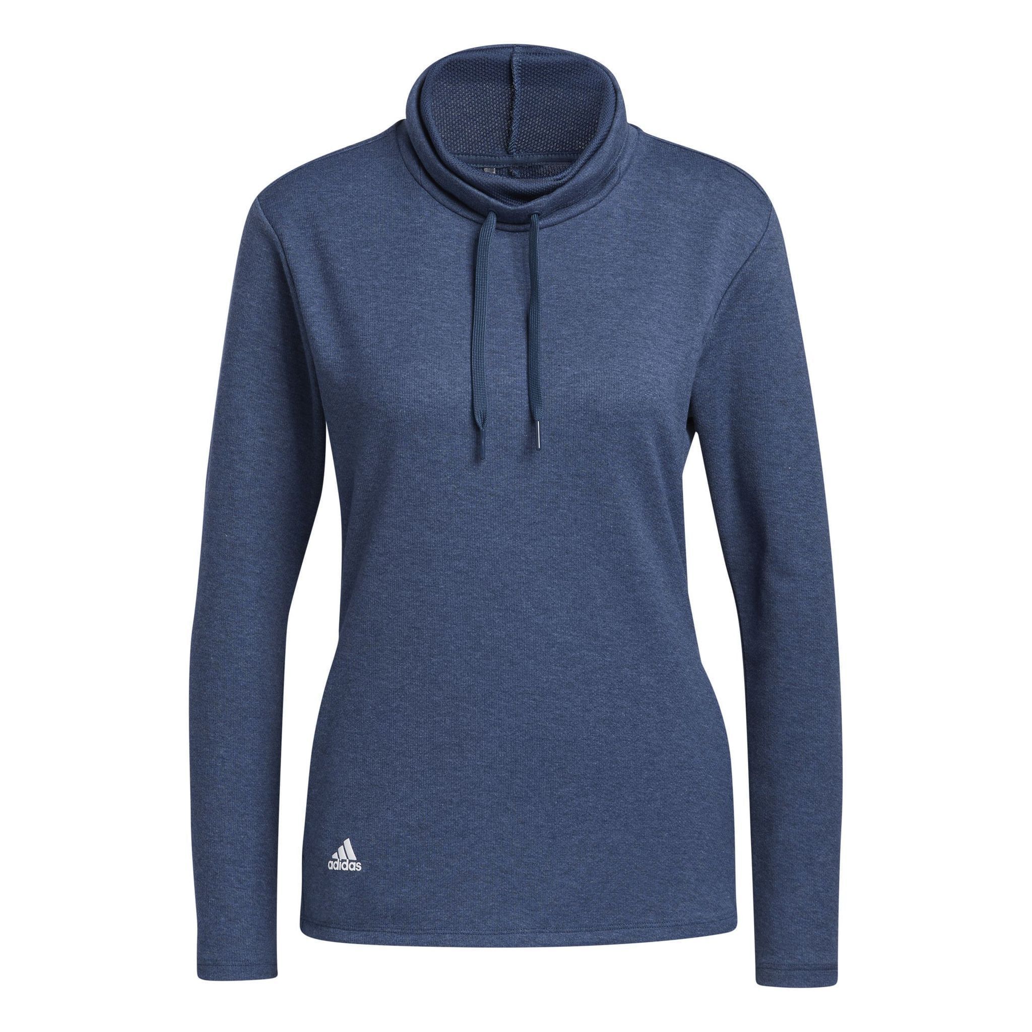 Adidas High Mock Golf Pullover Crew Navy Melange Da Donna Da Donna