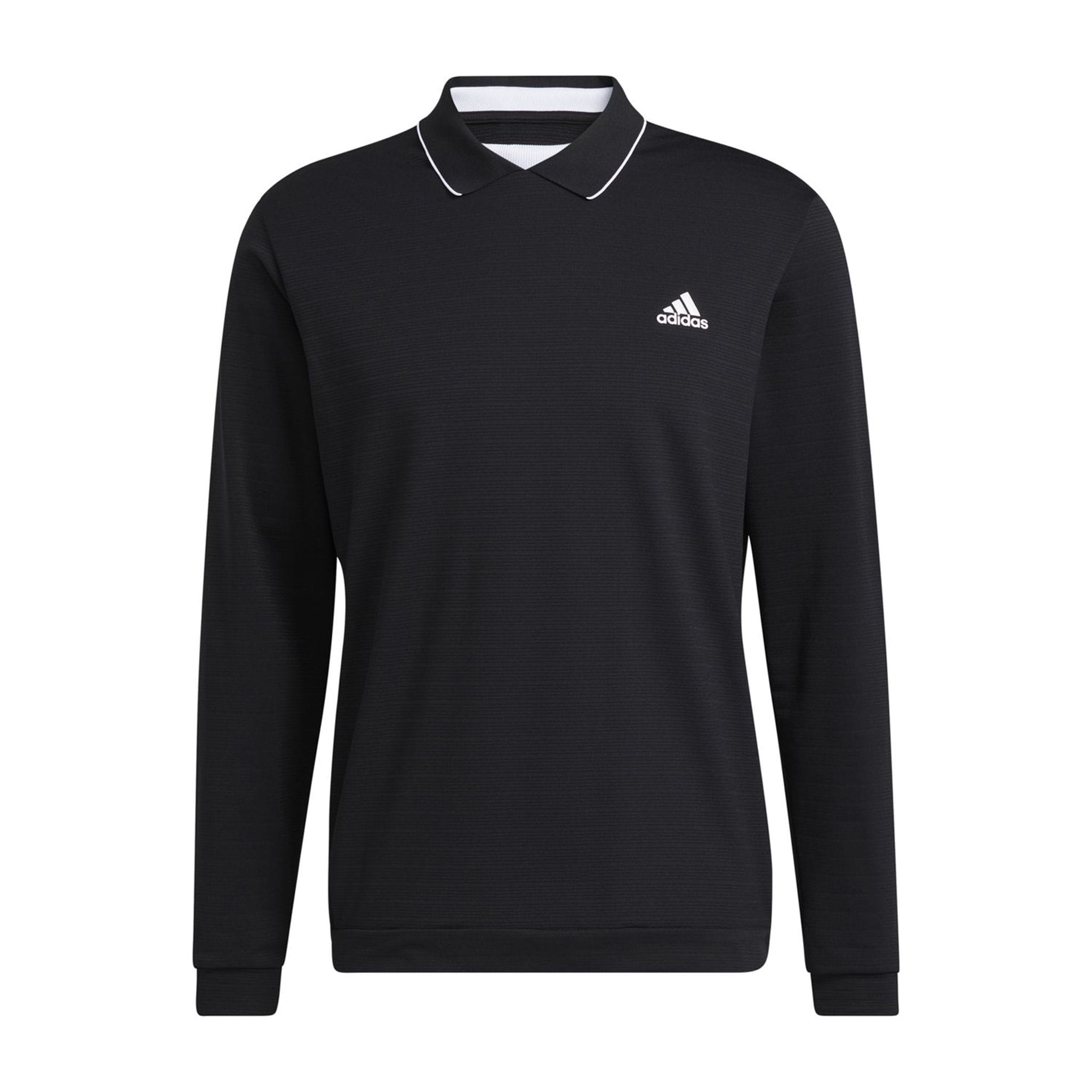 Adidas Polo Thermo Manica Lunga Nero Uomo