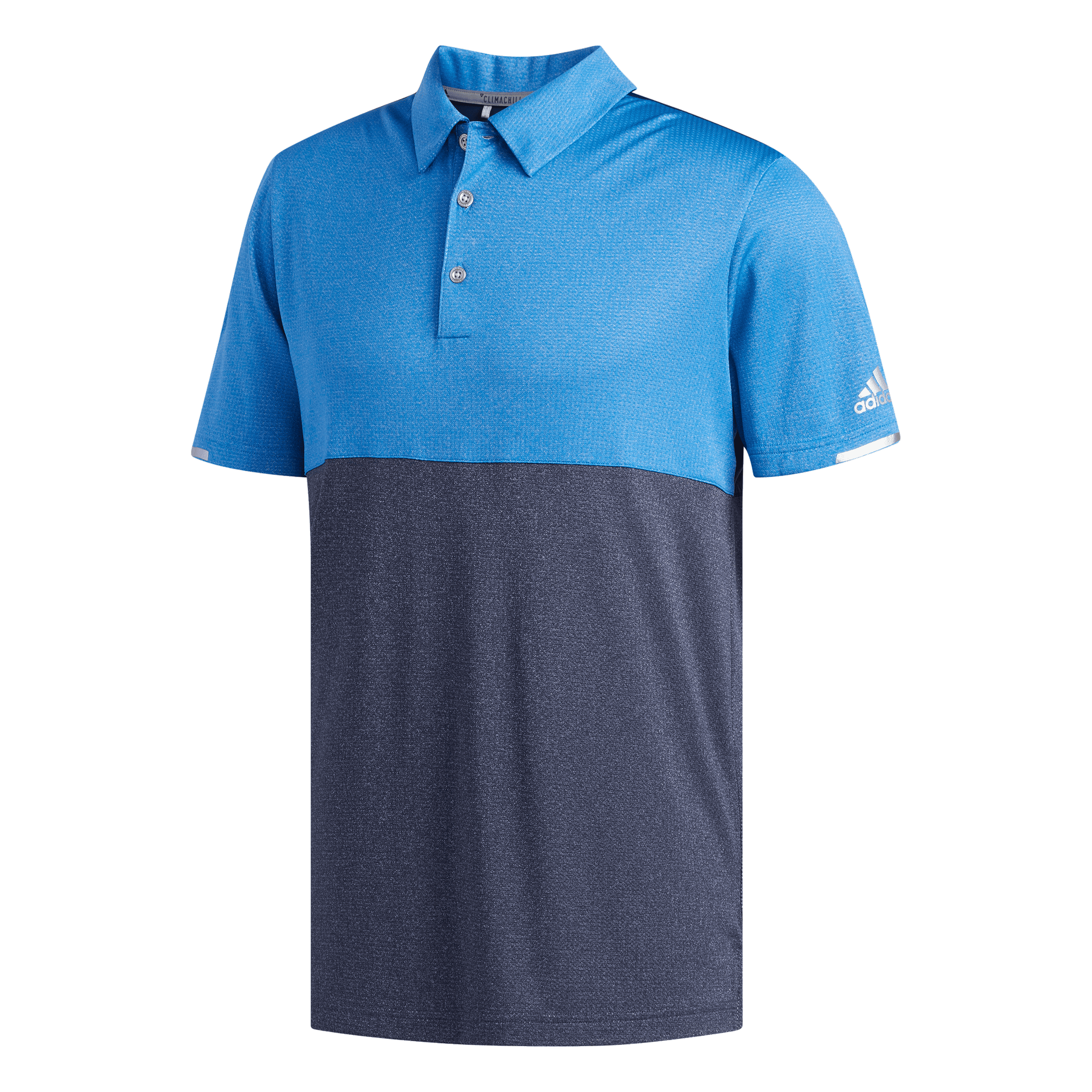 Polo da competizione Adidas Climachill Heather blu/blu navy da uomo