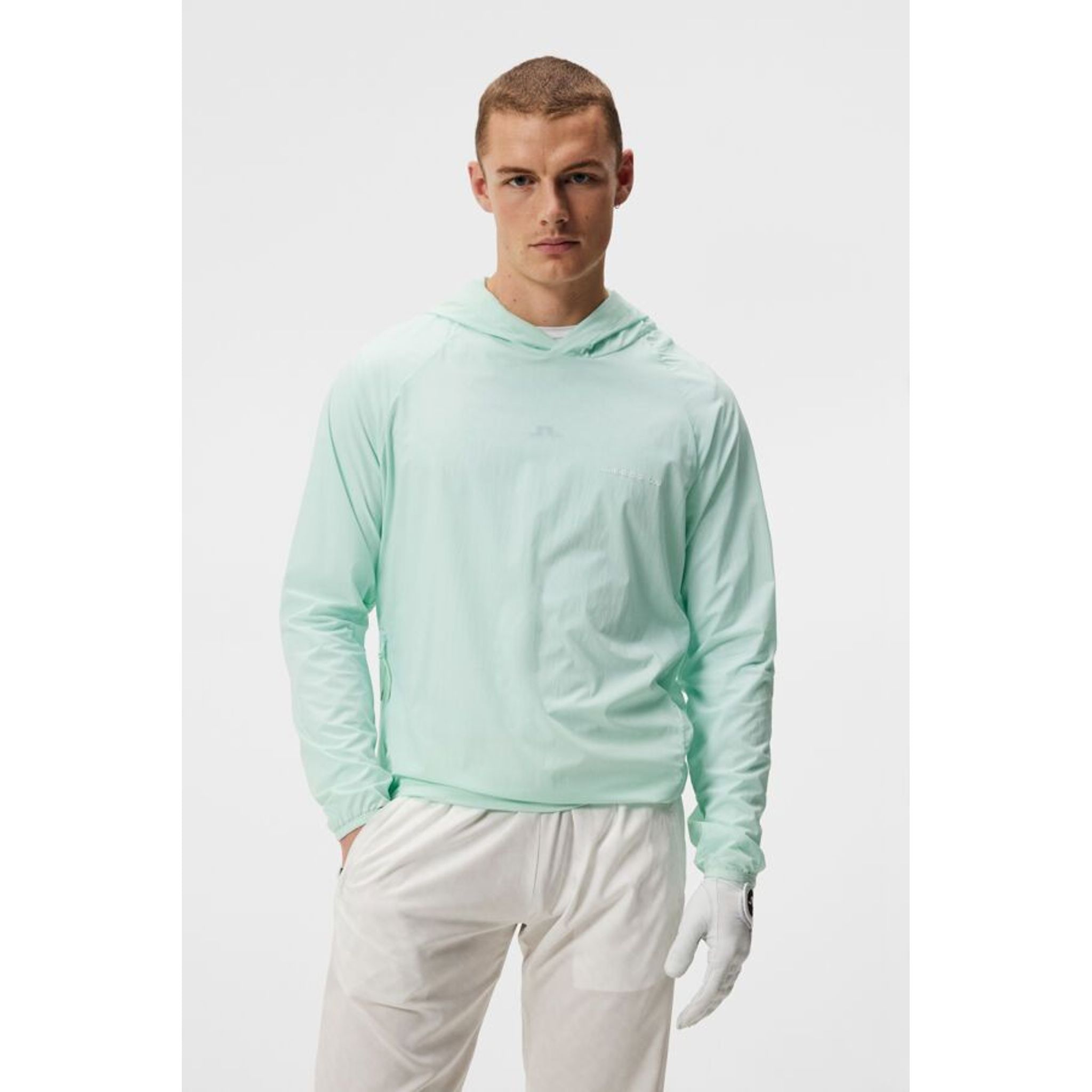 J. Lindeberg Arron Stretch Wind Felpa con cappuccio da uomo Honeydew Men