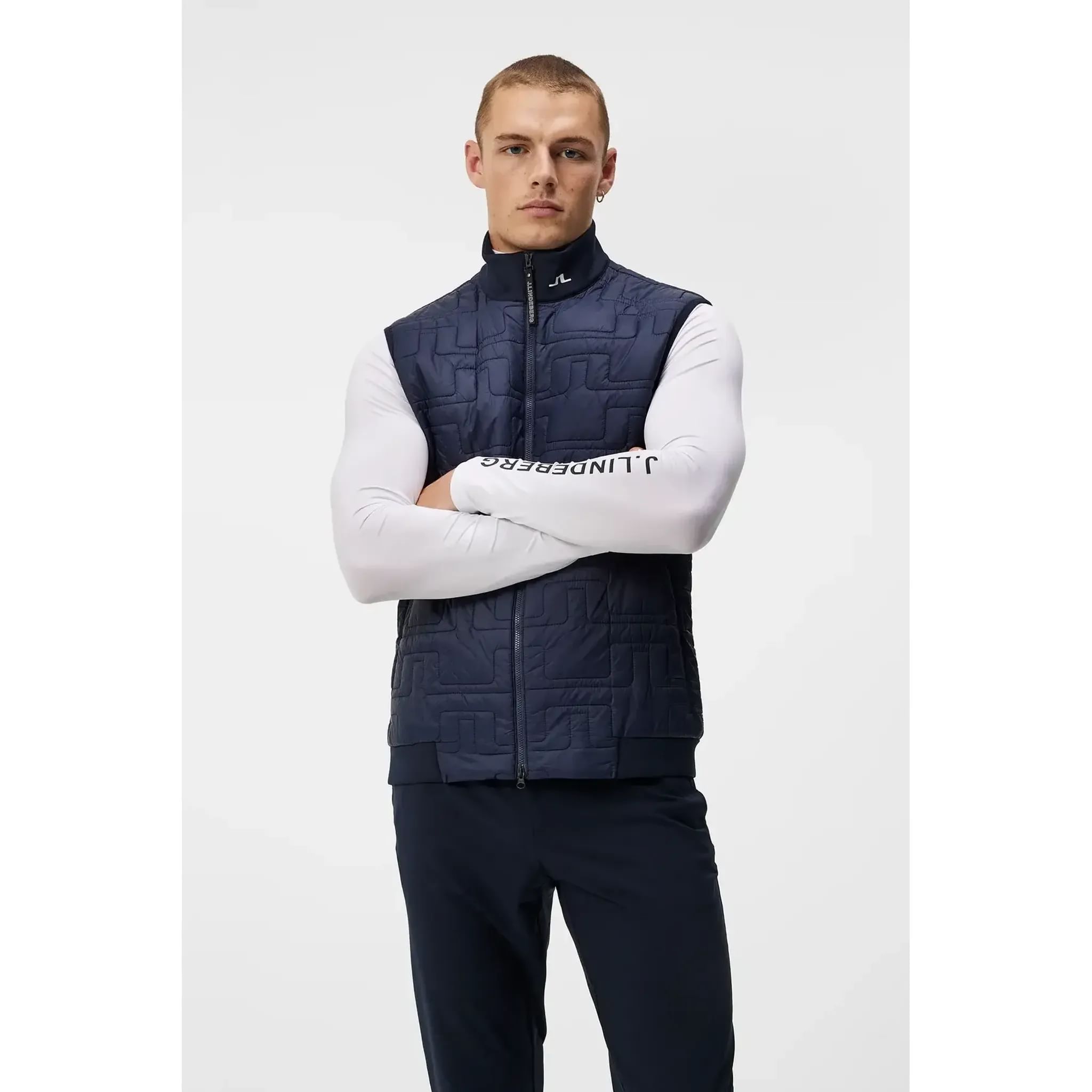 Gilet ibrido trapuntato J. Lindeberg da uomo