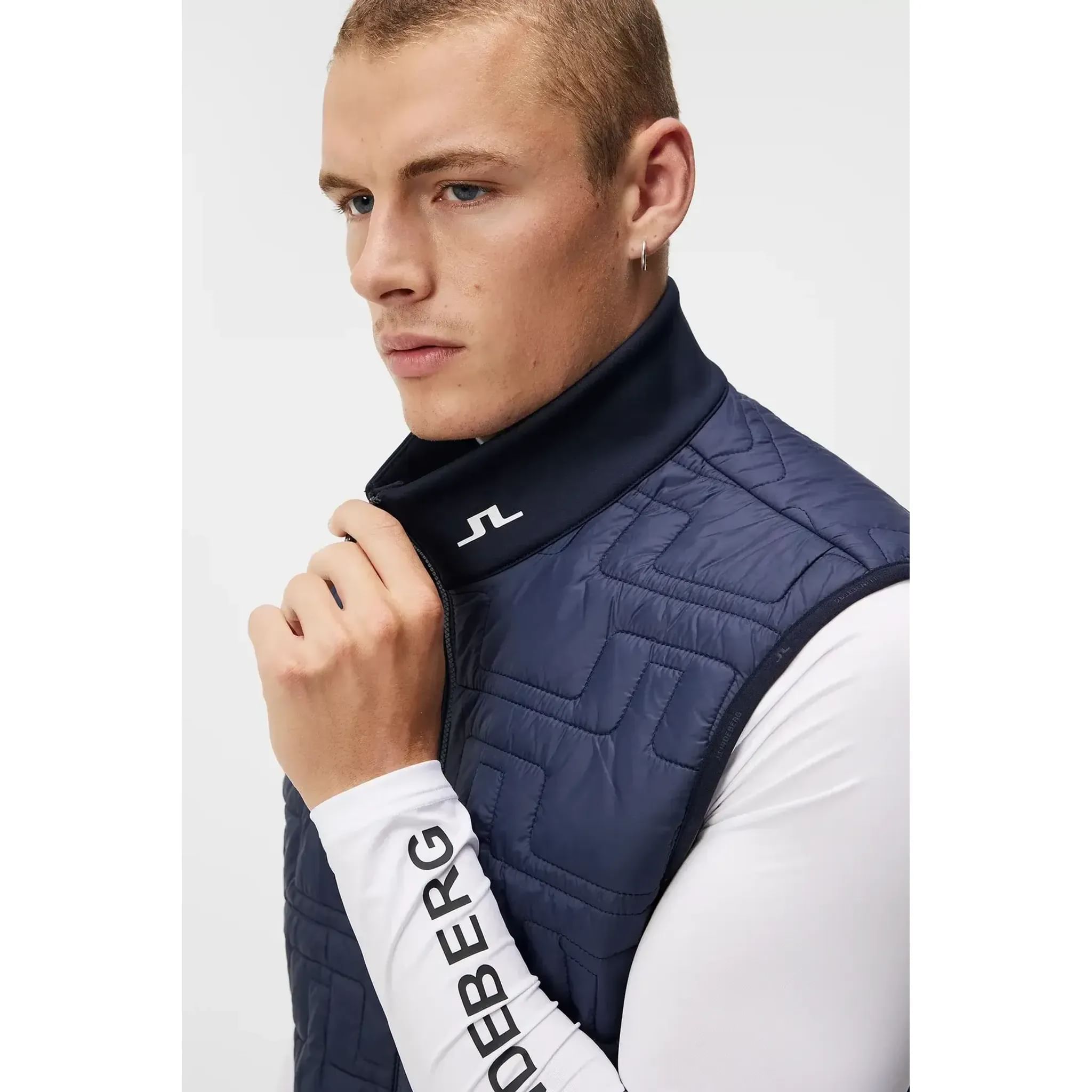 Gilet ibrido trapuntato J. Lindeberg da uomo