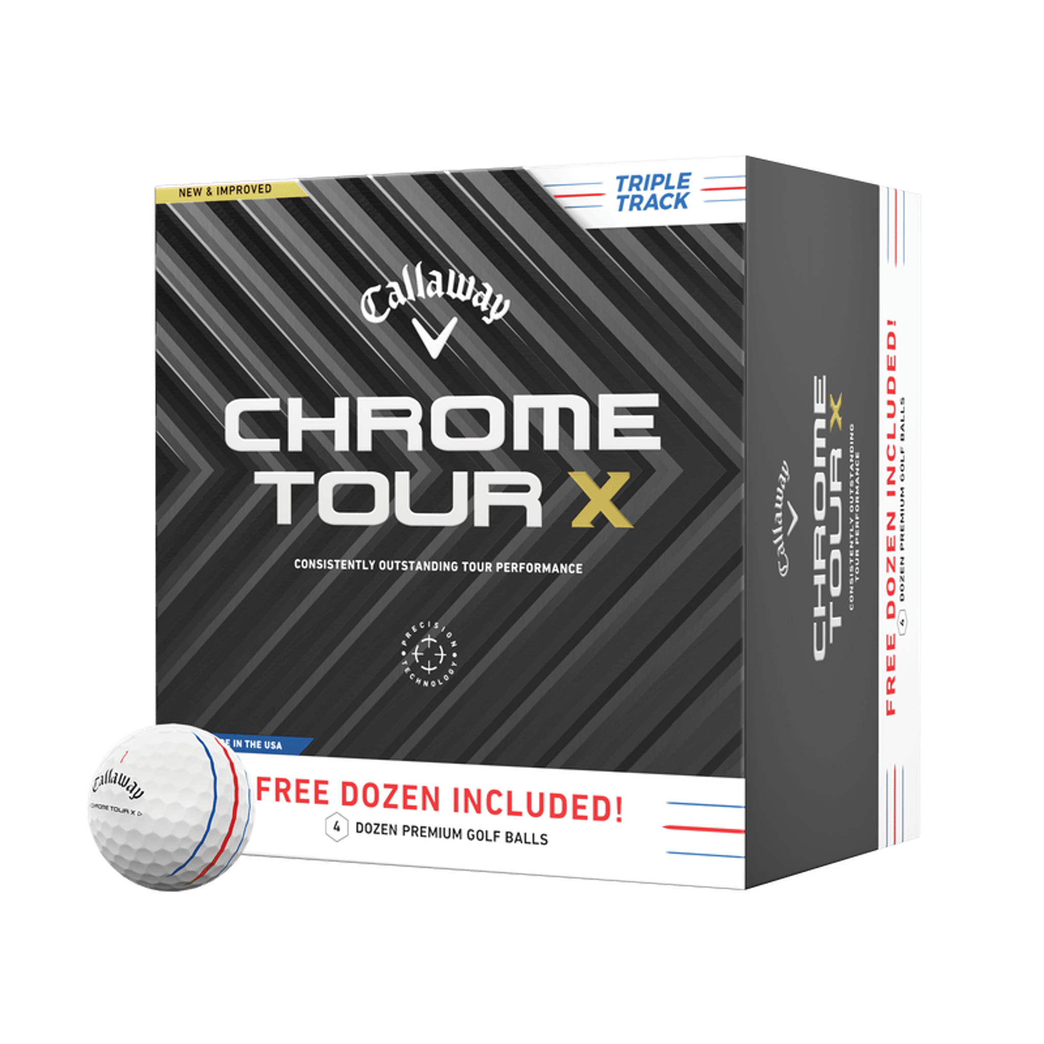 Callaway Chrome Tour X Triple Track [confezione da 48] palline da golf (2024)