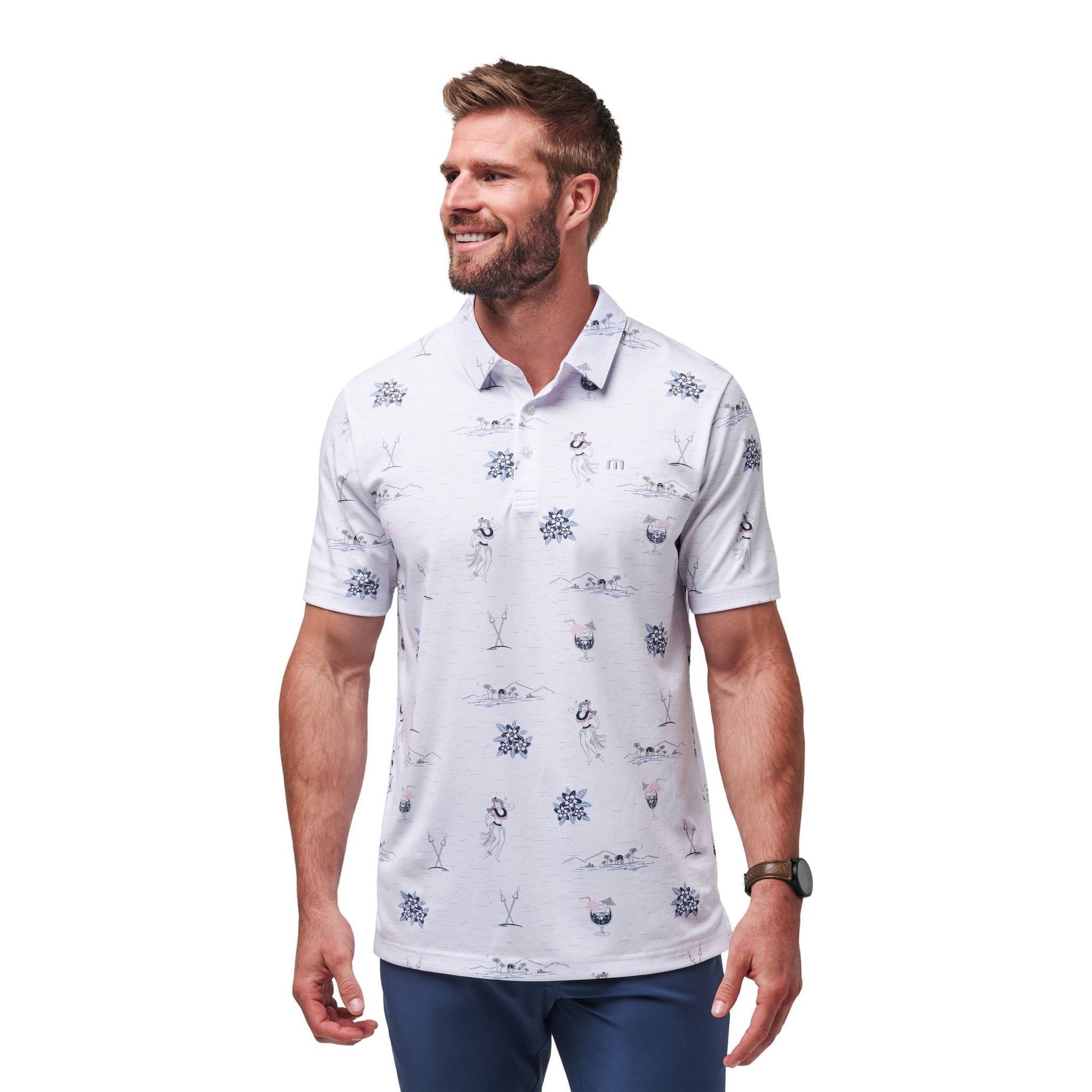 Polo da uomo Travis Mathew Island Paradise