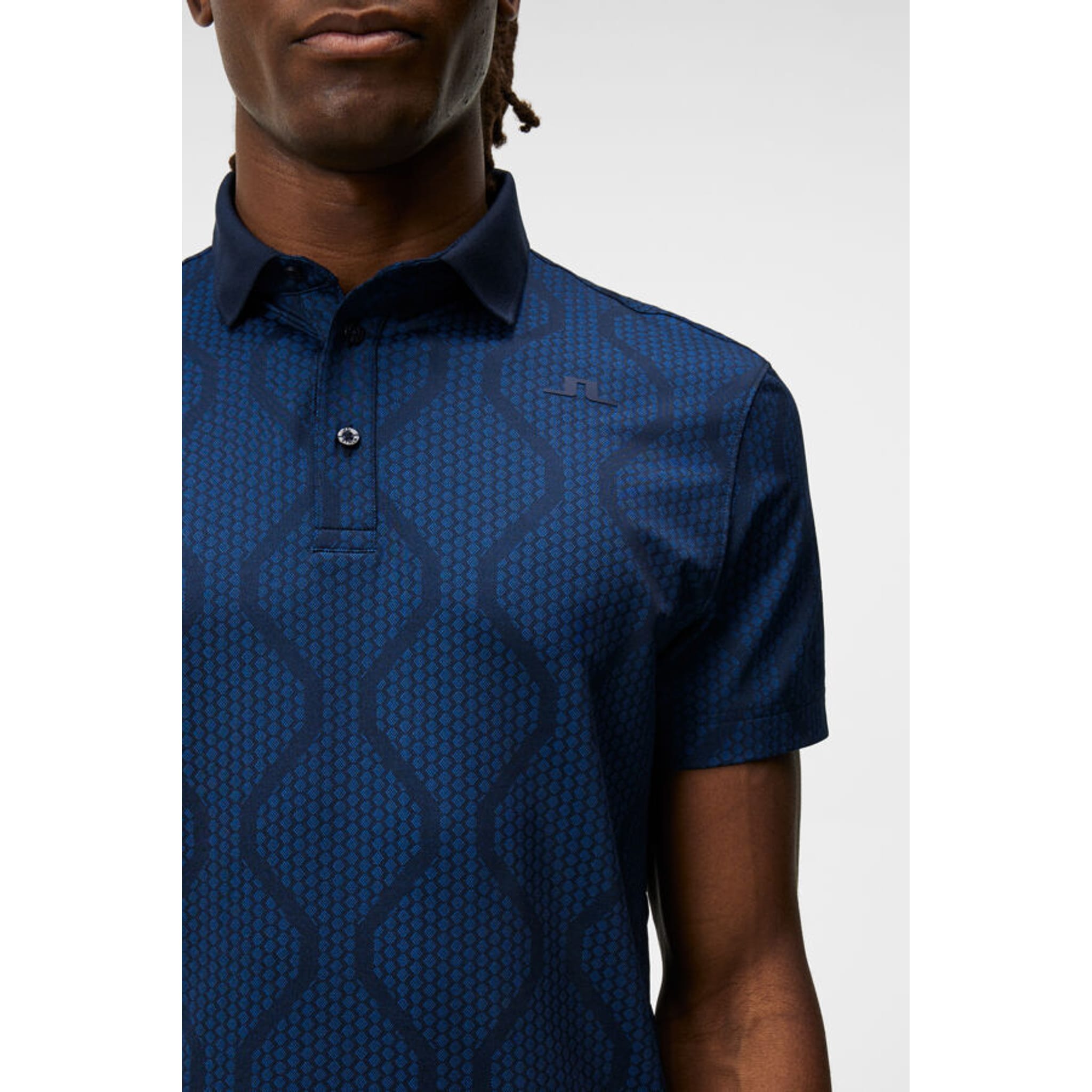 Polo da uomo J. Lindeberg Mat Jacquard Regular Fit