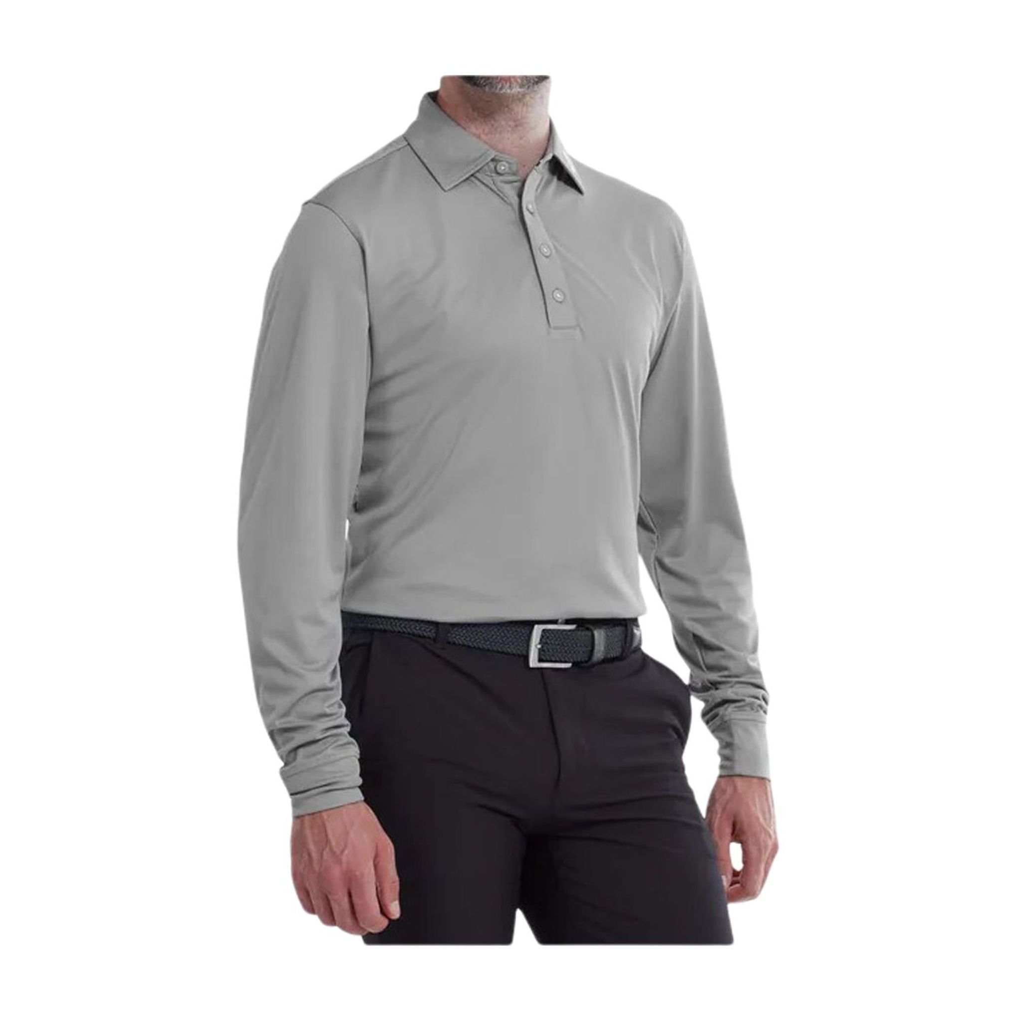 Polo da uomo a maniche lunghe Footjoy Thermolite