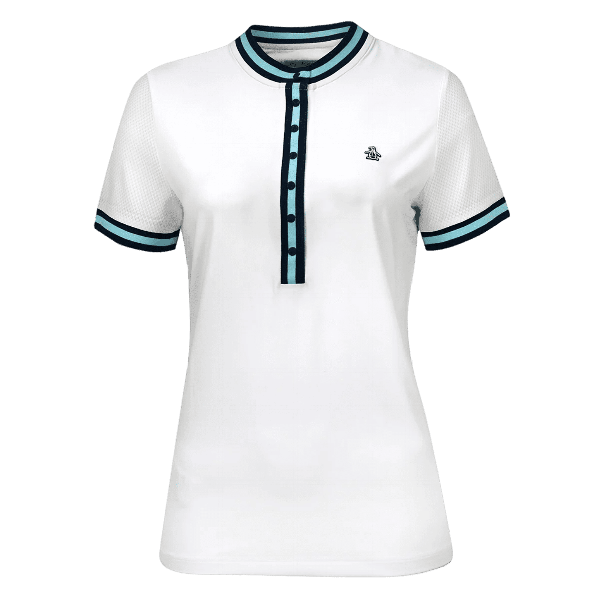 Top da golf da donna con finiture originali Penguin