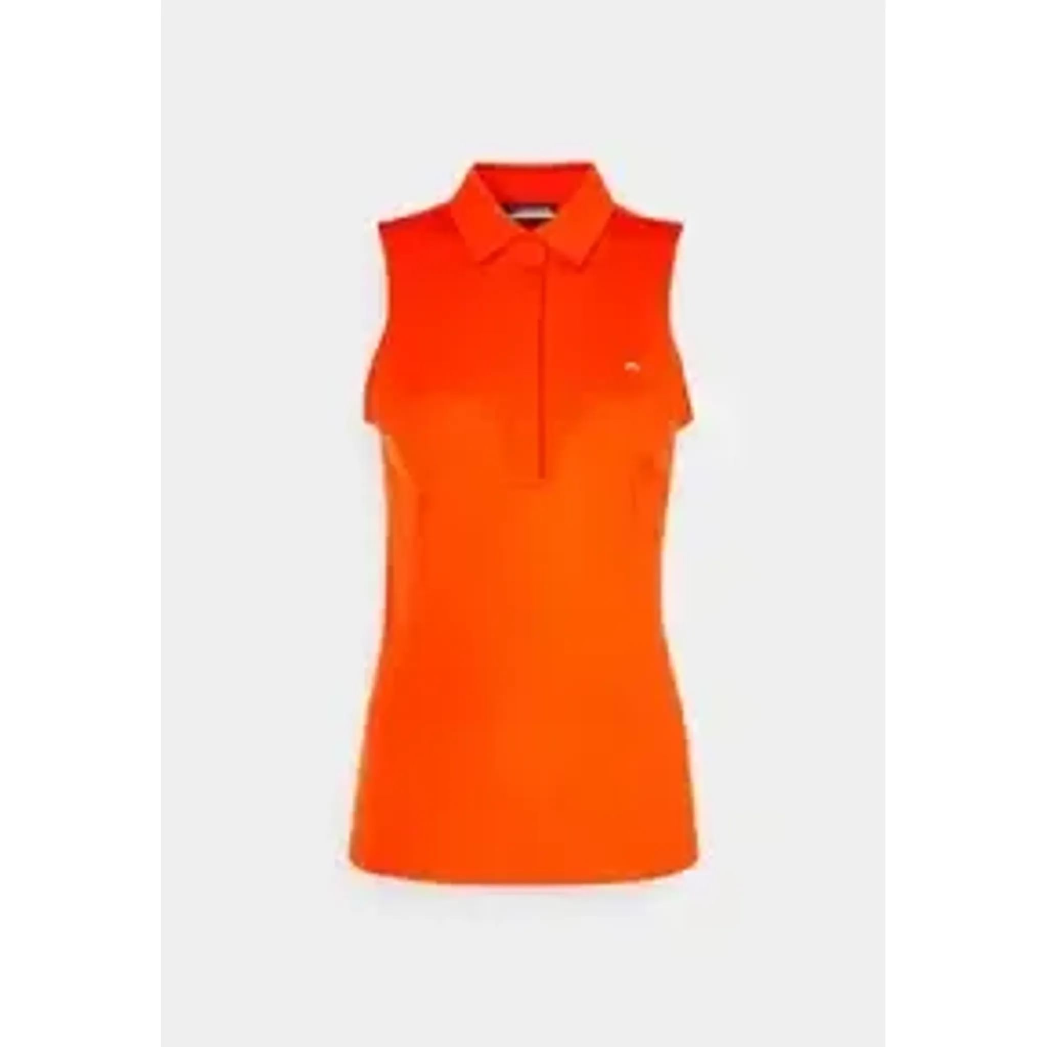 J. Lindeberg W Dena Top da golf senza maniche Tangerine Tango da donna