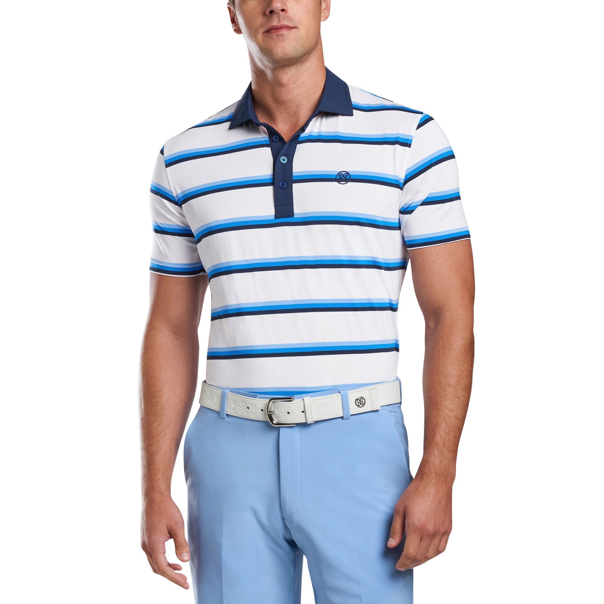 Polo da golf con righe Yarn Dye