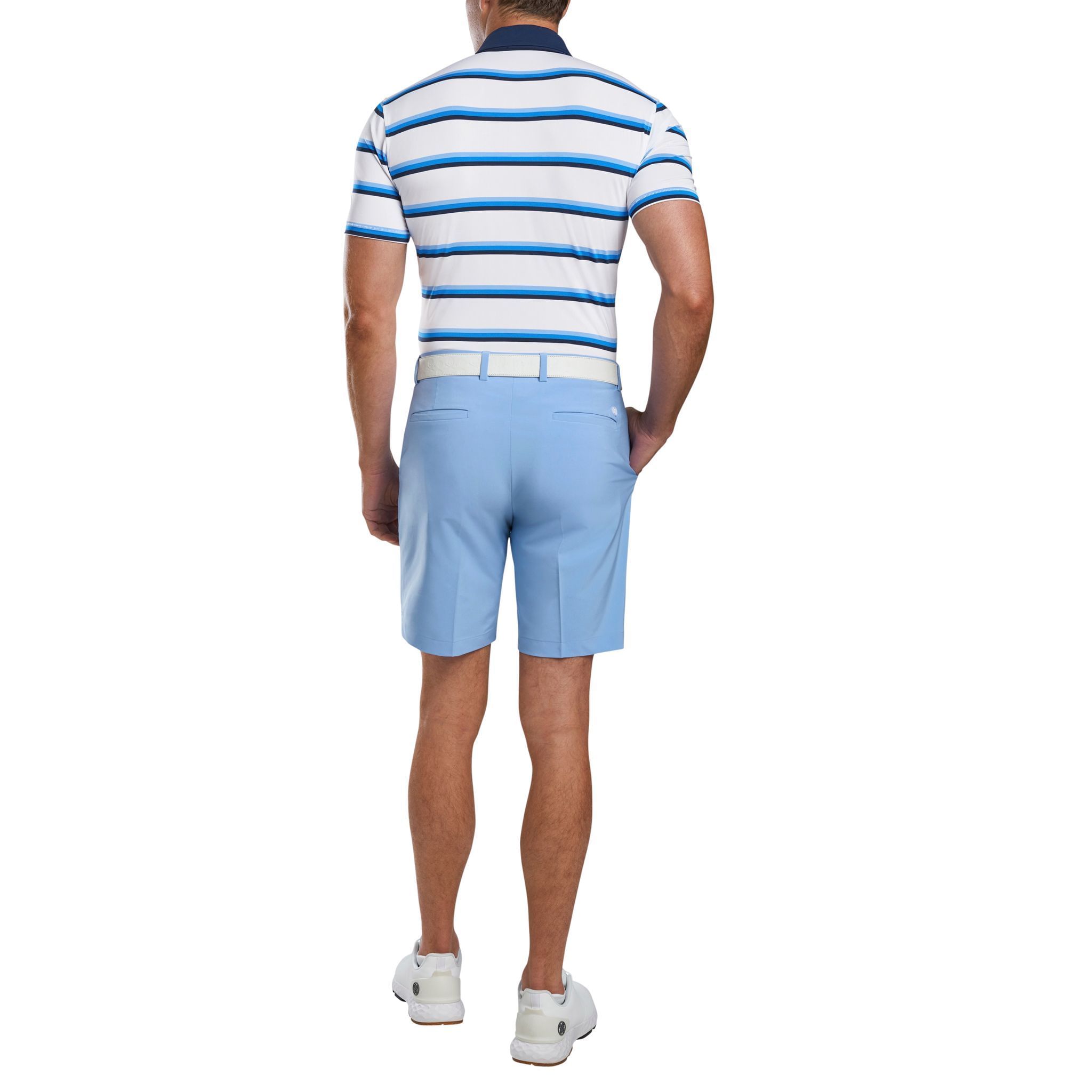 Polo da golf con righe Yarn Dye