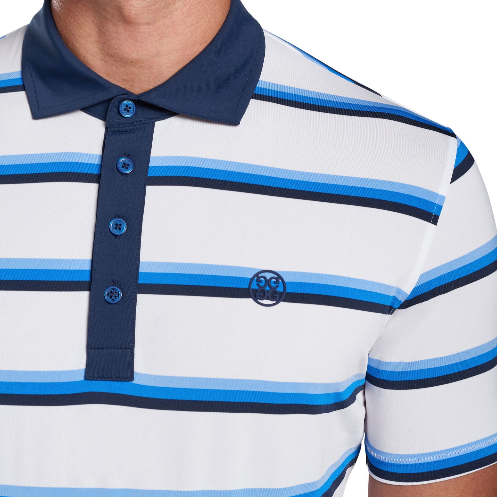 Polo da golf con righe Yarn Dye