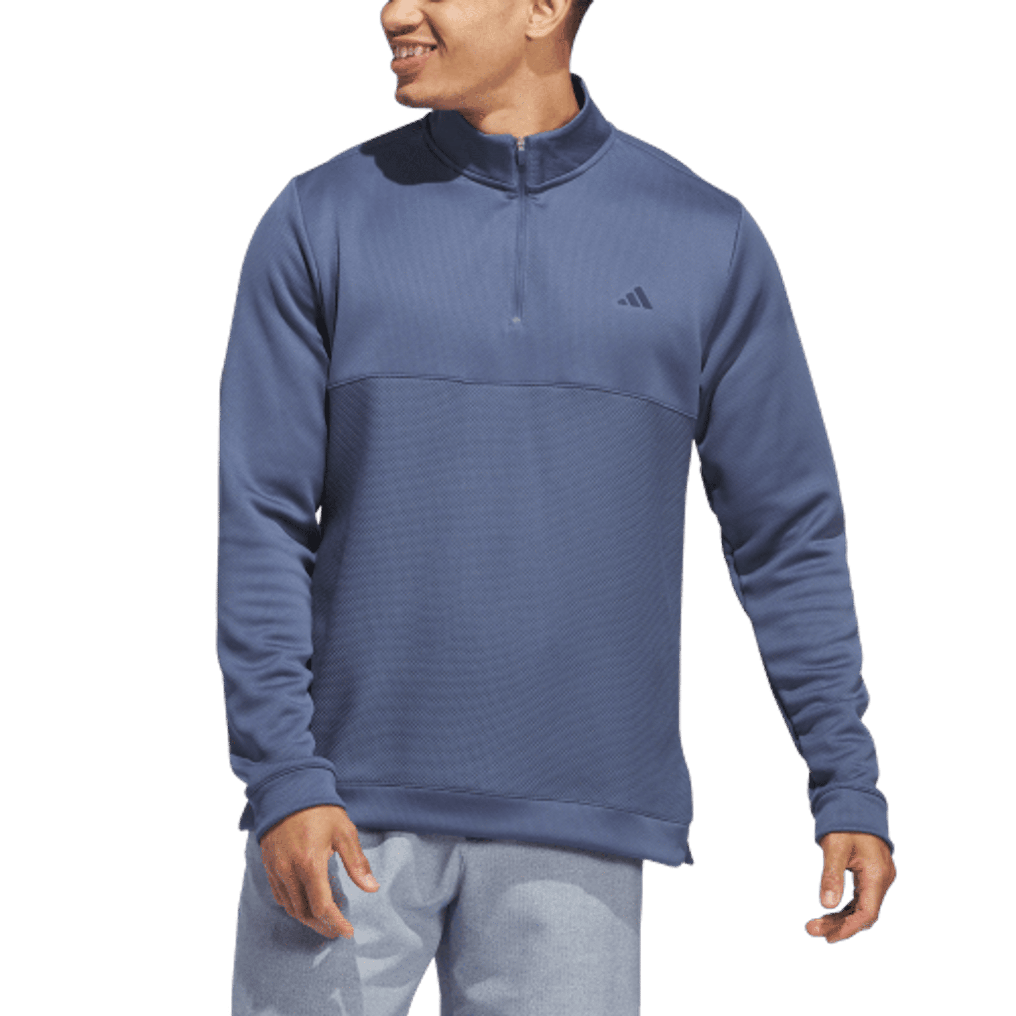 Pullover Adidas Ultimate365 testurizzato con zip a 1/4 da uomo