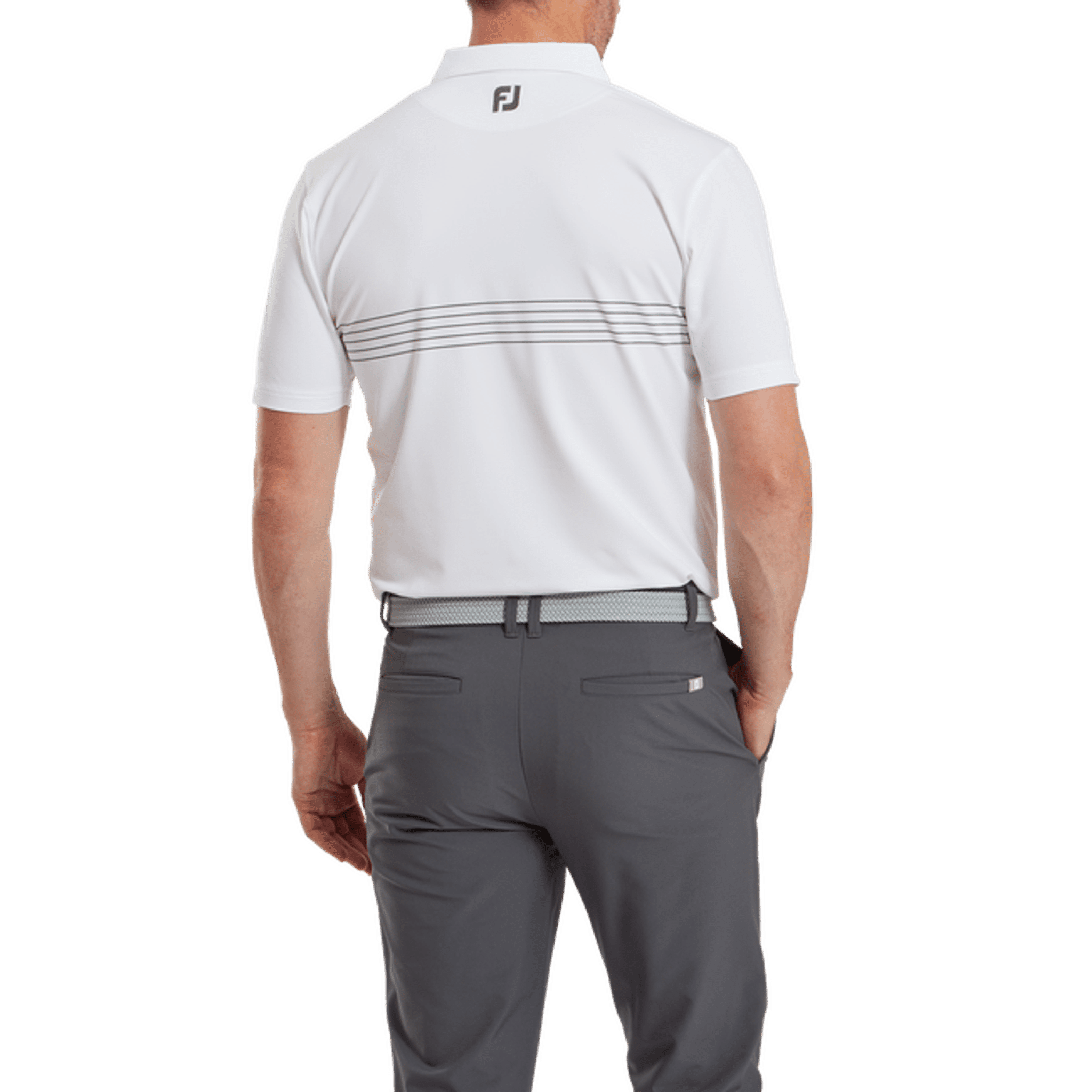 Polo Footjoy Engineered Gessato Filo di Scozia da uomo