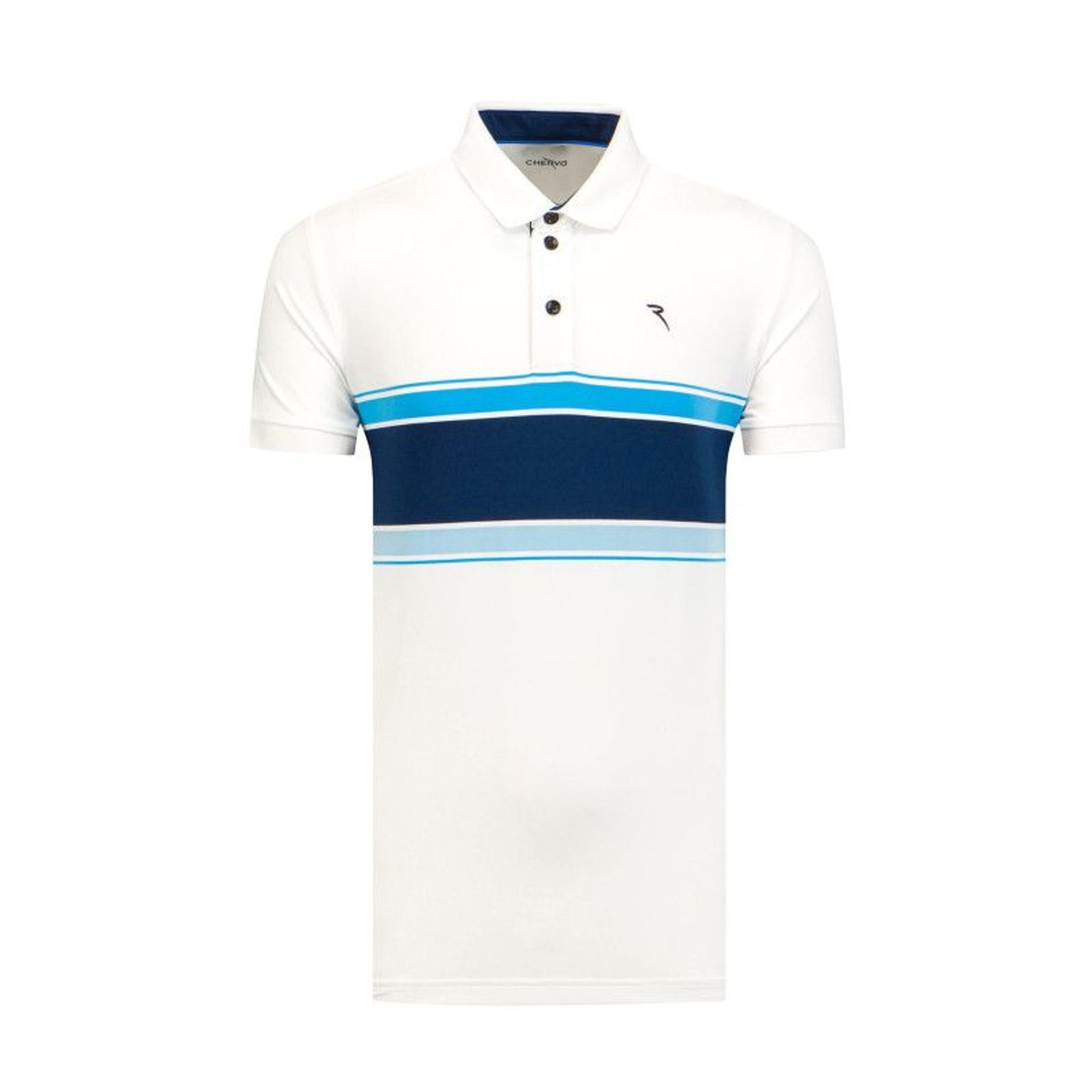 Polo Chervo Agelong Uomo Bianco/Blu Scuro 46