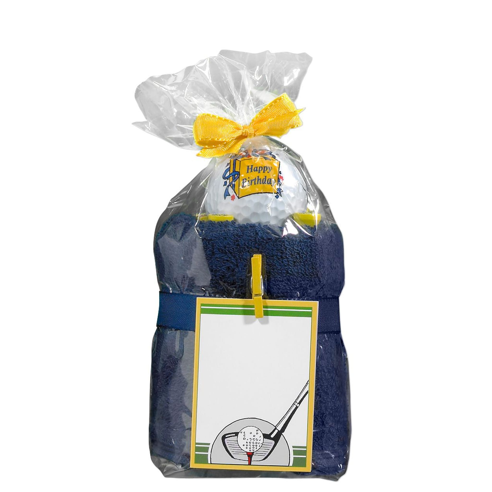 Sportiques Golf Gifts Caddy Asciugamano Rotolo Buon Compleanno (Palline e Forcone e Marcatore Palline)