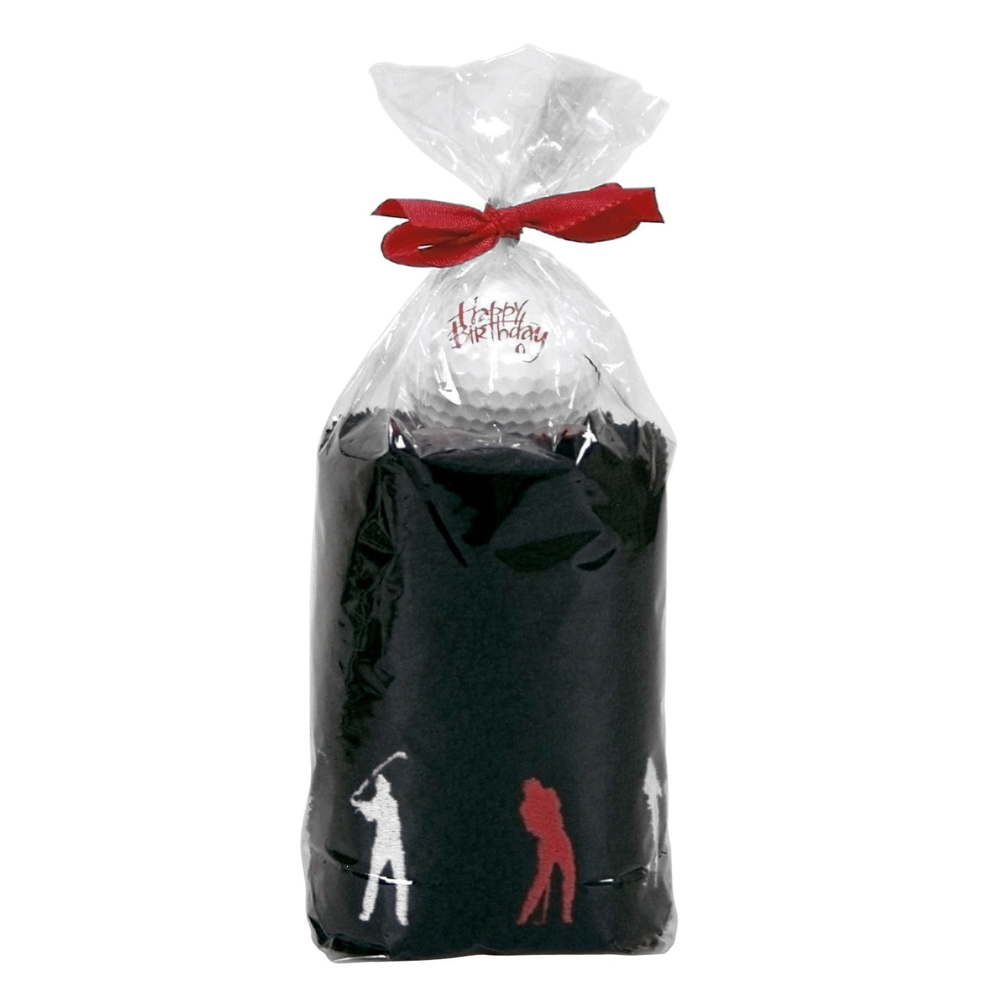 Sportiques Golf Gifts Caddy Asciugamano Rotolo Buon Compleanno Golfista (Palline e Forcone e Marcatore Palline)