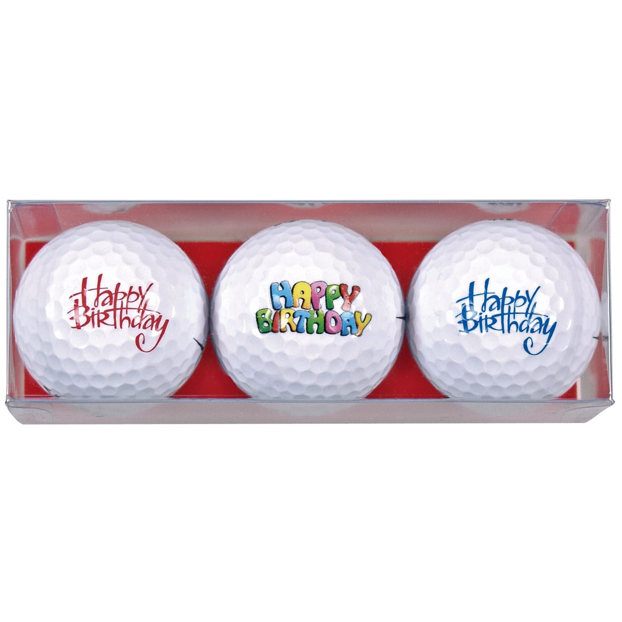 Sportiques Golf Gifts Buon Compleanno Lettering (3 Palline)