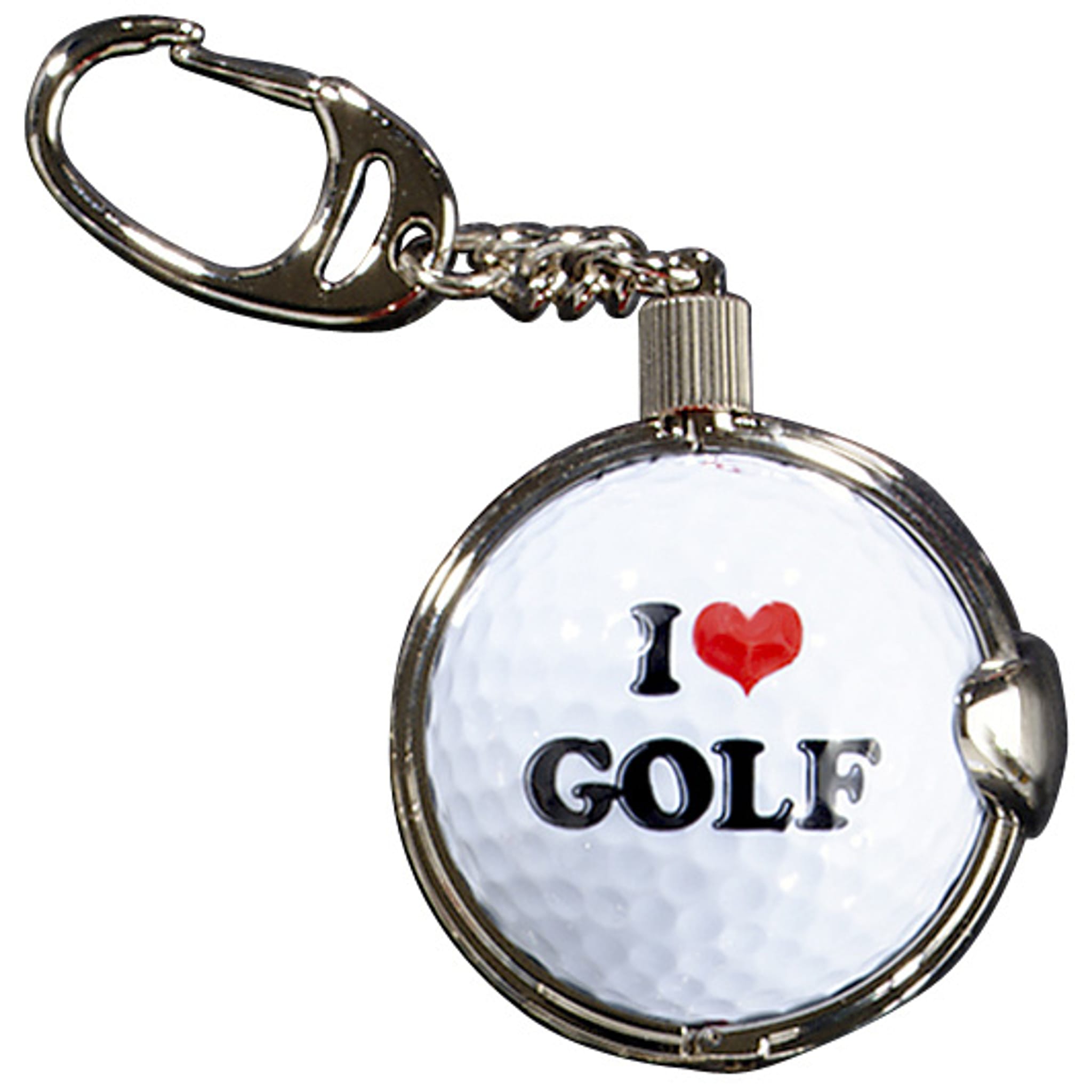 Sportiques Golf Gifts Portachiavi I love Golf bianco