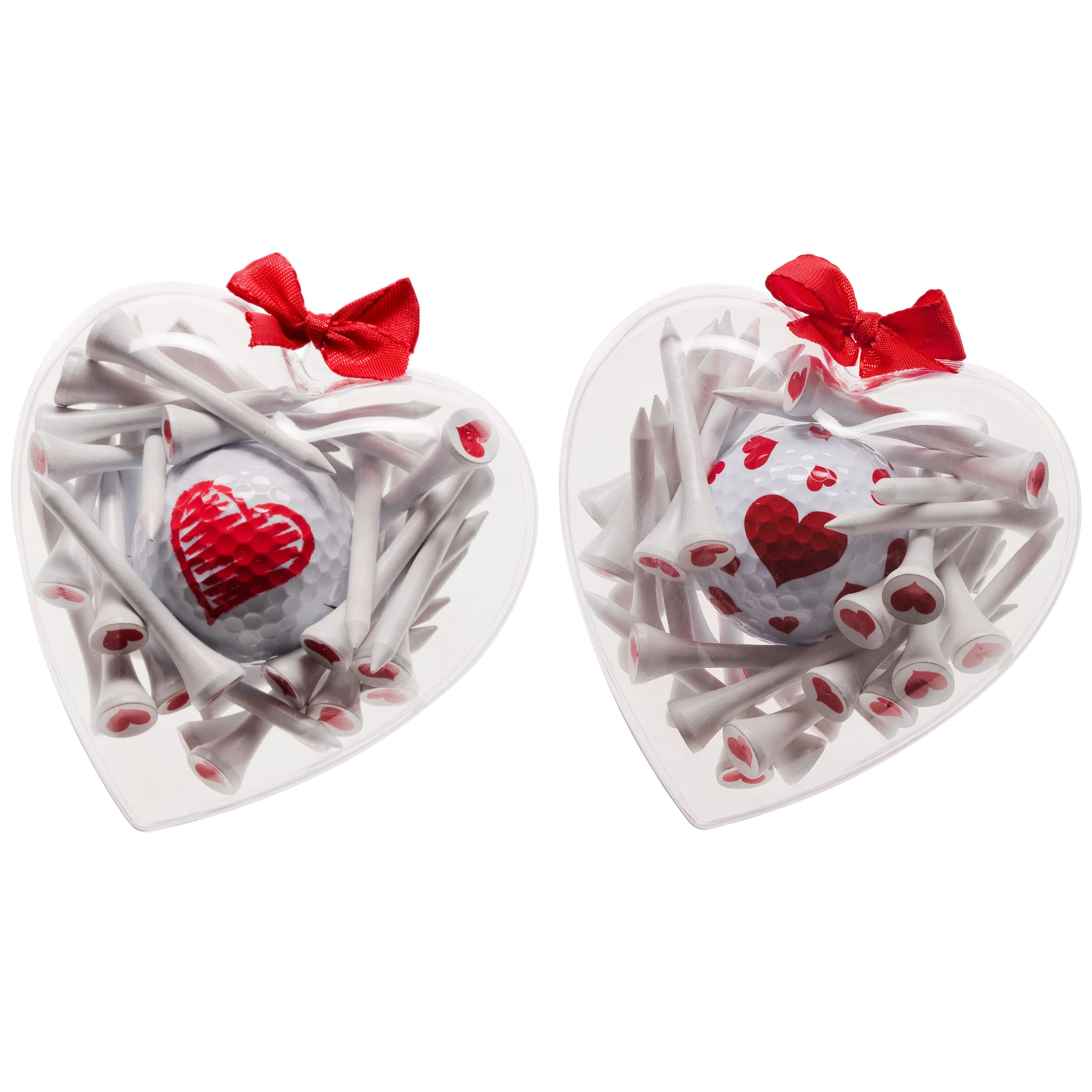 Sportiques Golf Gifts a forma di cuore (palla e tee)