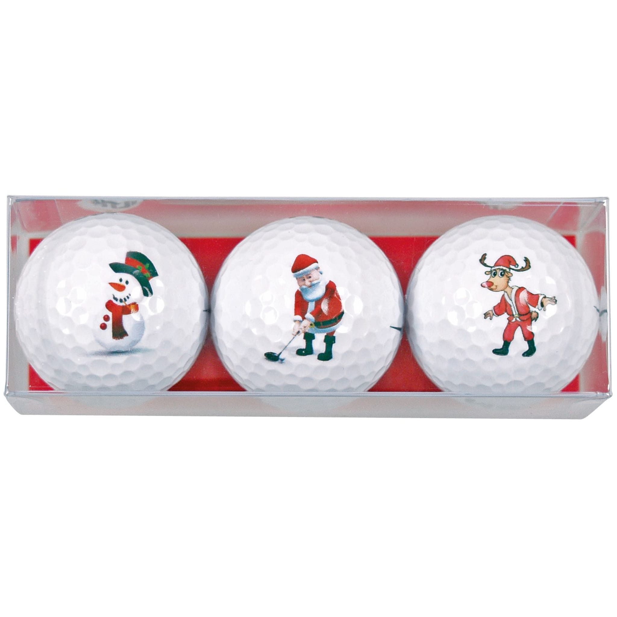 Sportiques Golf Gifts Pupazzo di neve Babbo Natale Renna (3 palline)