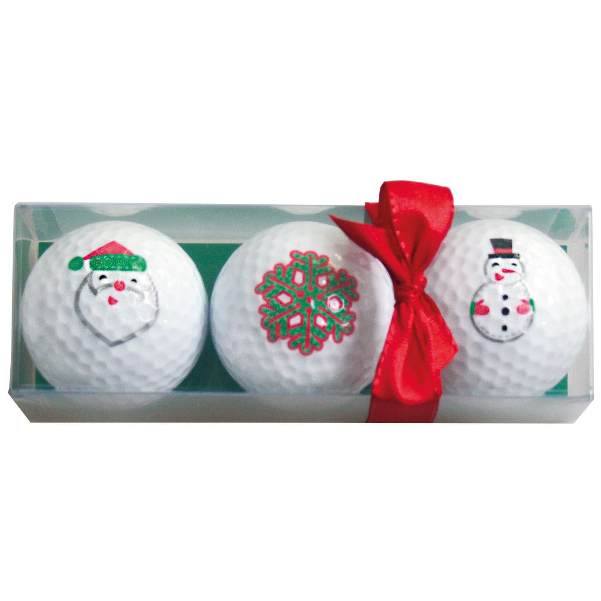 Sportiques Golf Gifts Babbo Natale fiocco di neve pupazzo di neve (3 palline)