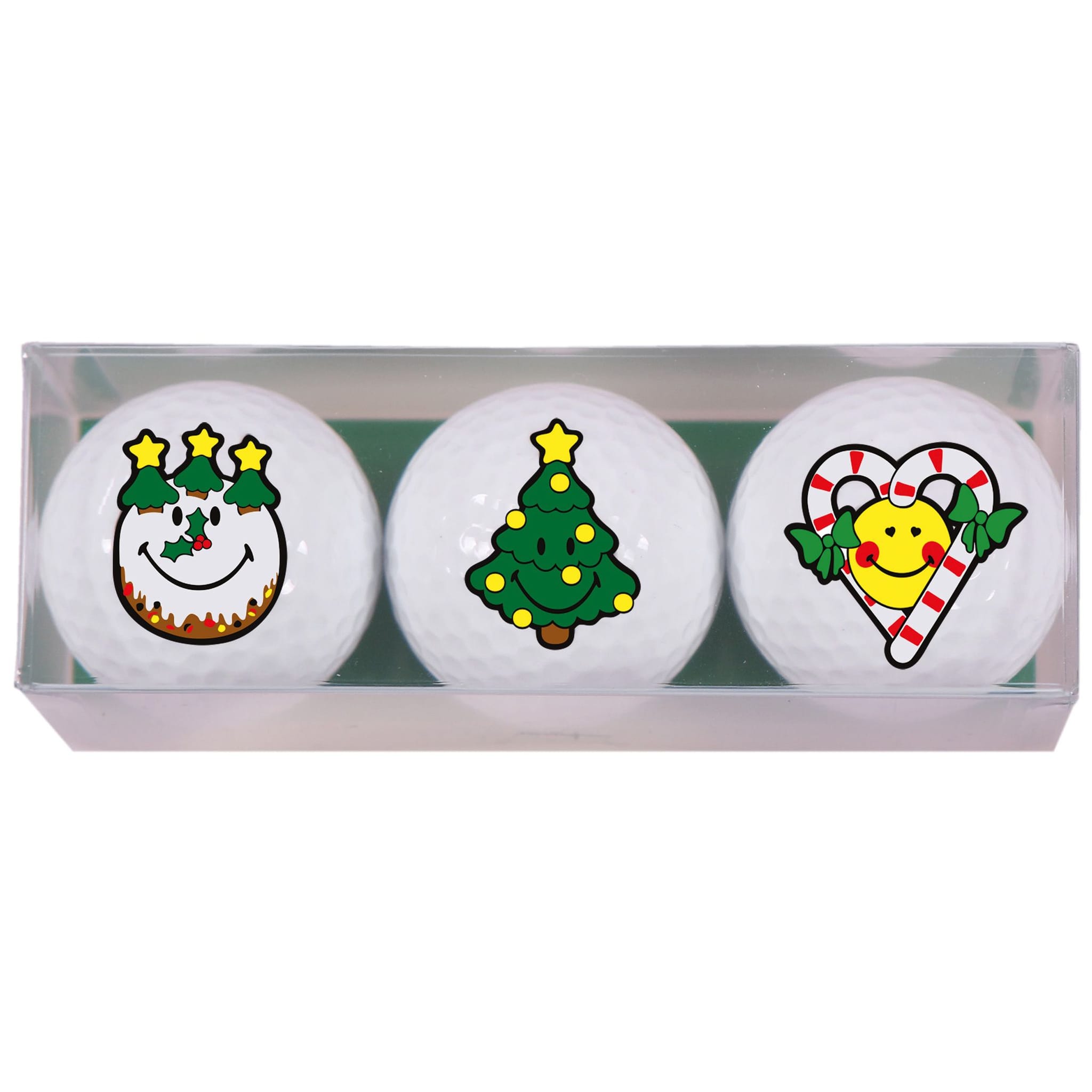 Sportiques Golf Gifts Smiley X-Mas (3 palline) X3